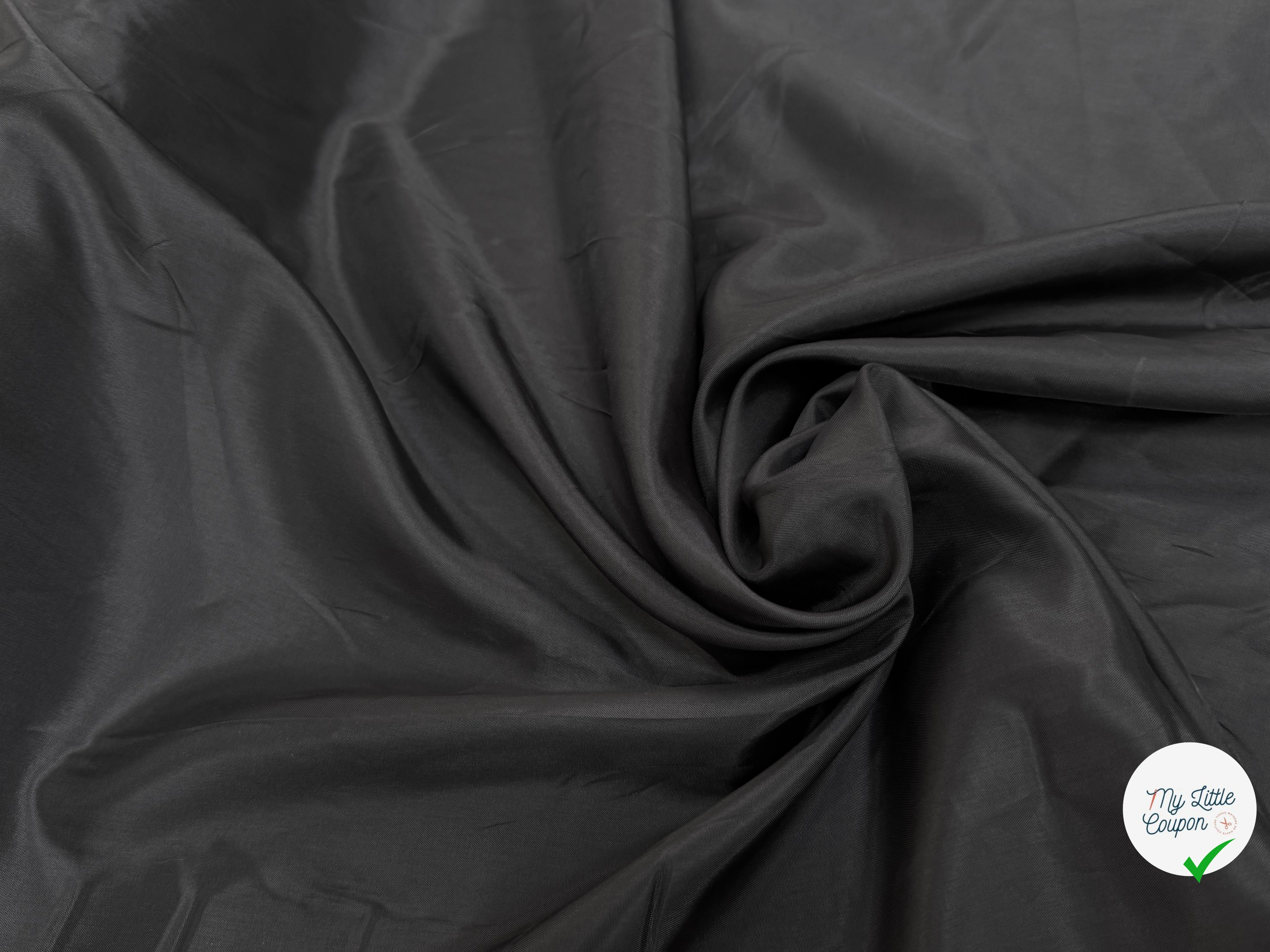 DOUBLURE LISSE 67% ACETATE GRIS PRÈSQUE NOIR - My Little Coupon