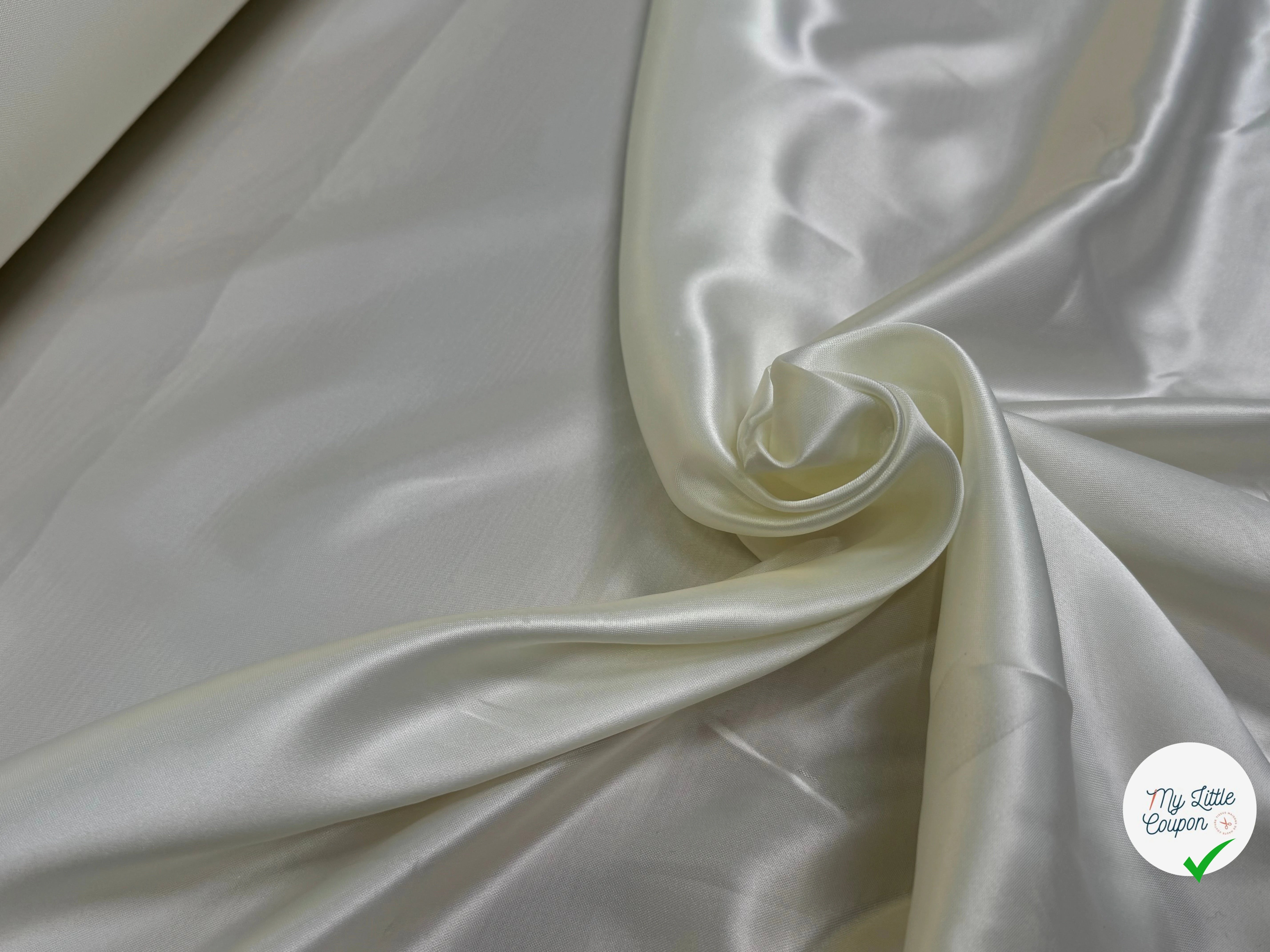 DOUBLURE SATIN ACETATE VISCOSE ÉCRU - My Little Coupon