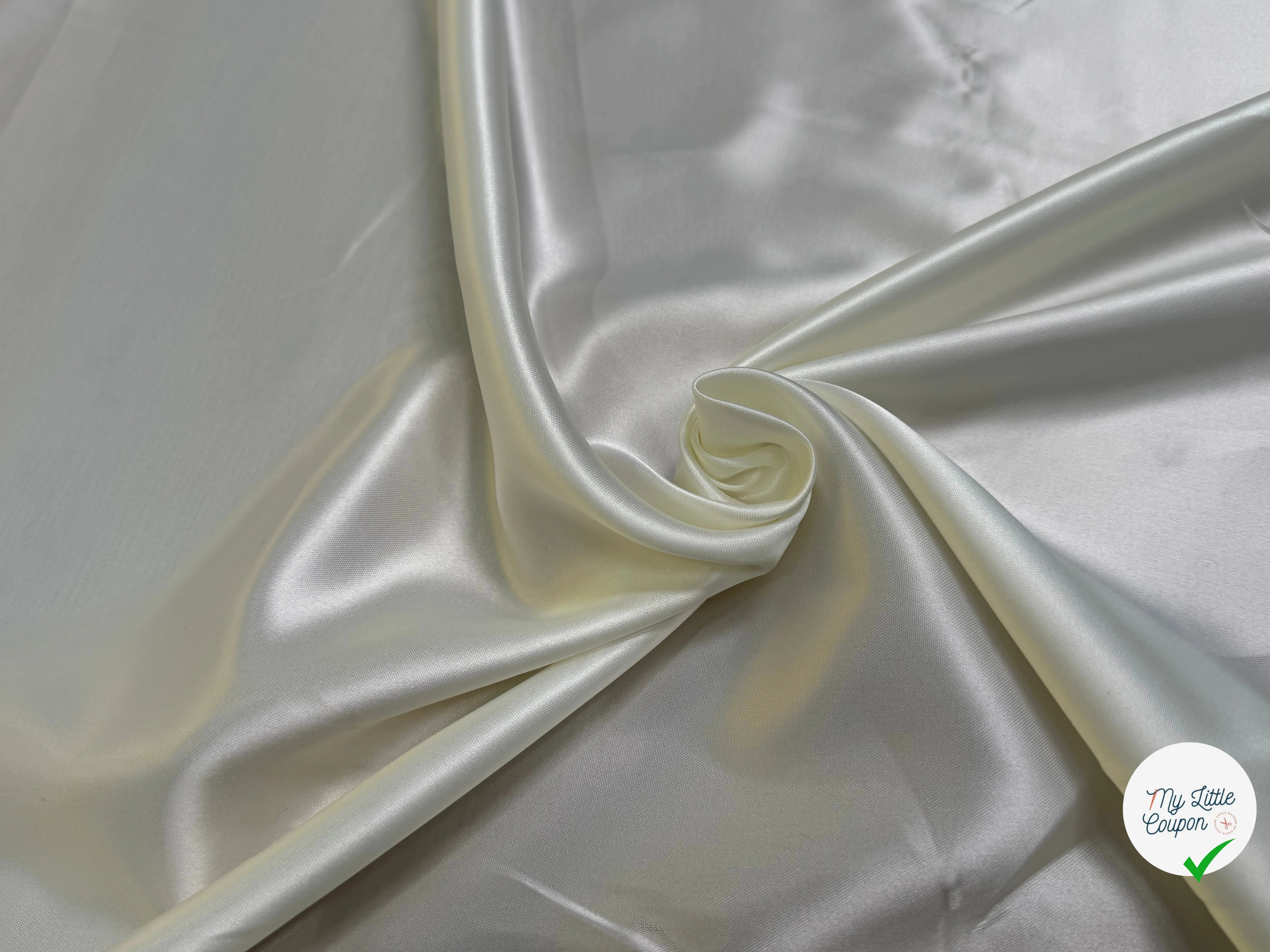 DOUBLURE SATIN ACETATE VISCOSE ÉCRU - My Little Coupon