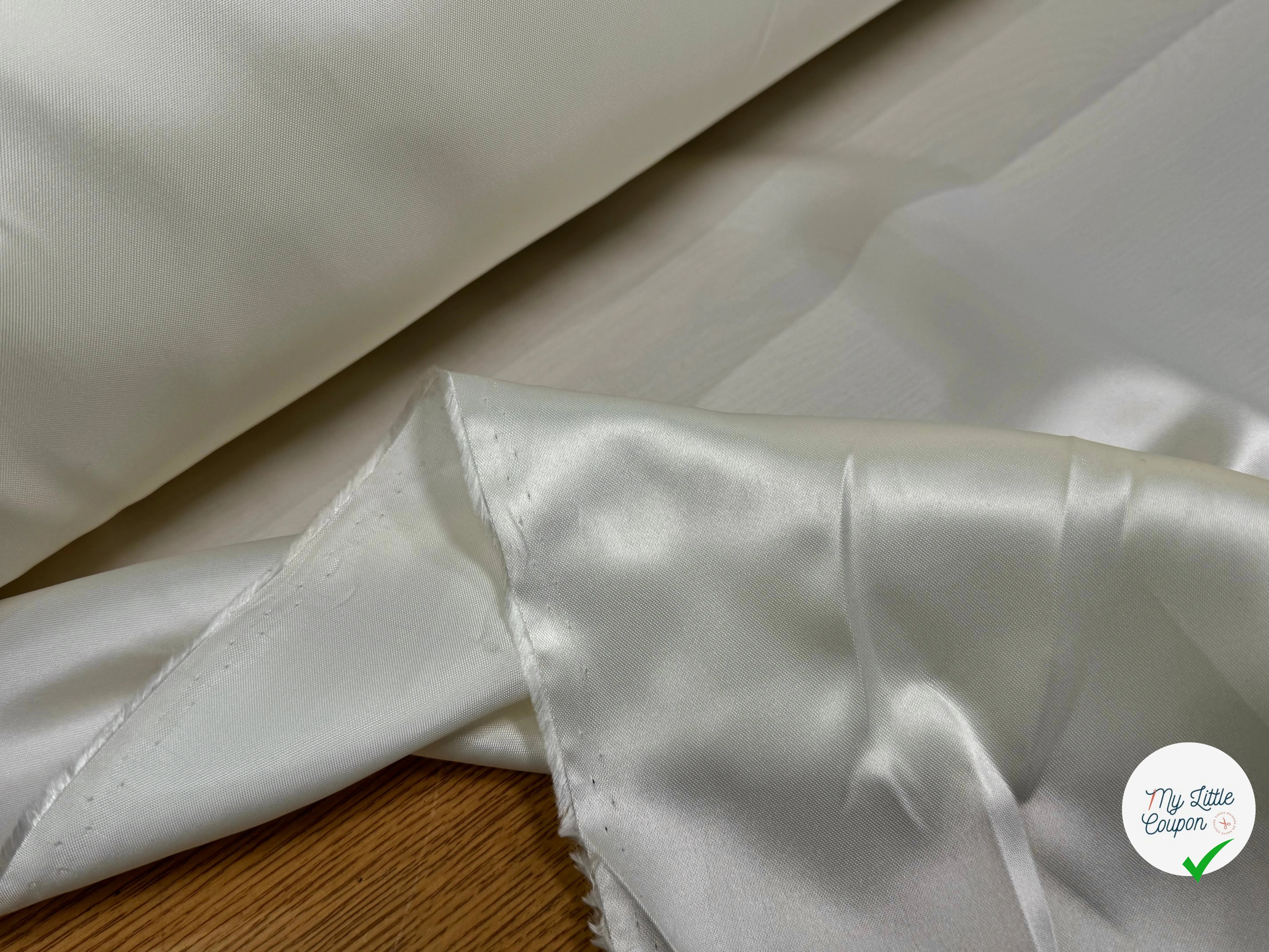 DOUBLURE SATIN ACETATE VISCOSE ÉCRU - My Little Coupon