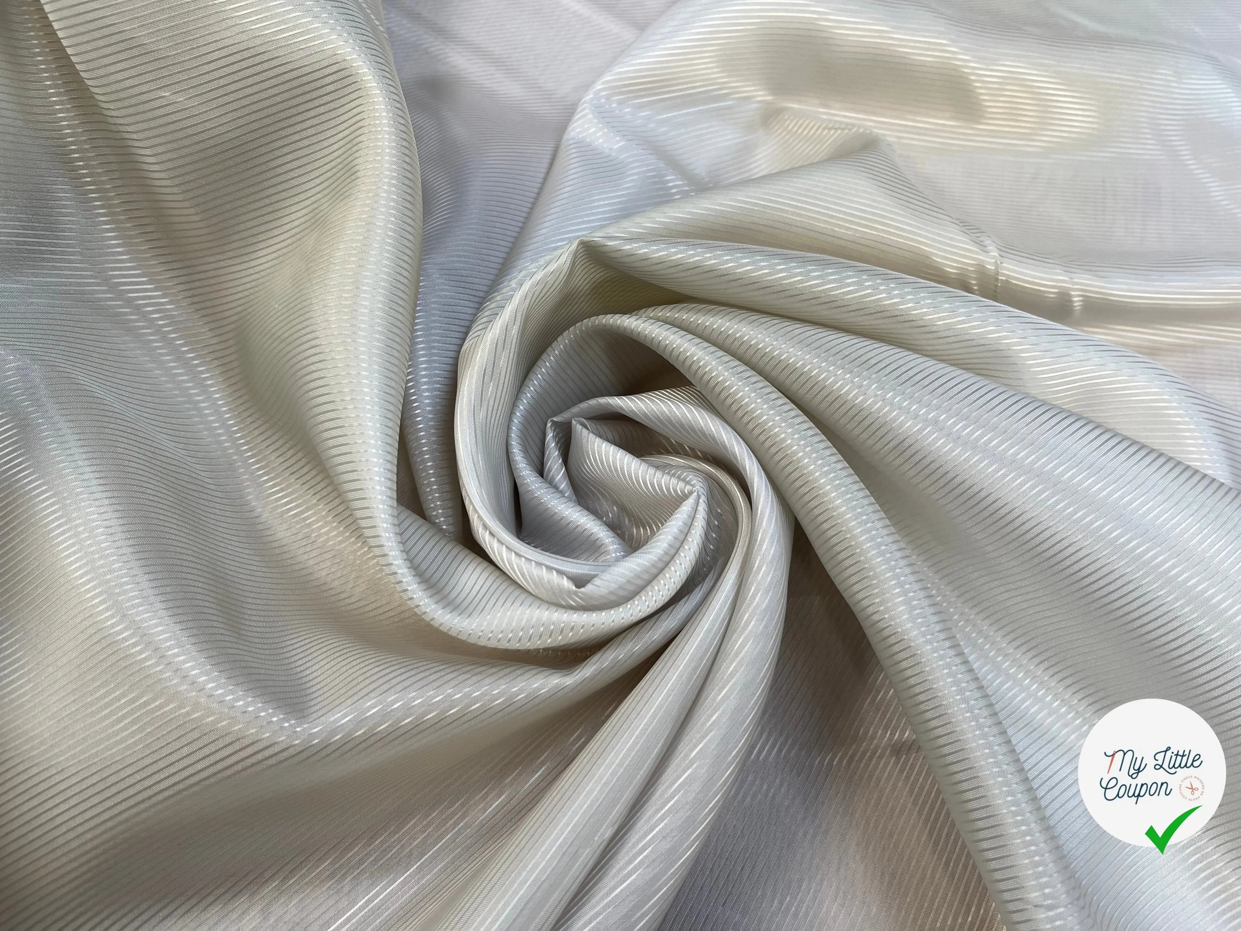 DOUBLURE SATIN FACON DRILL BEIGE GRIS - My Little Coupon