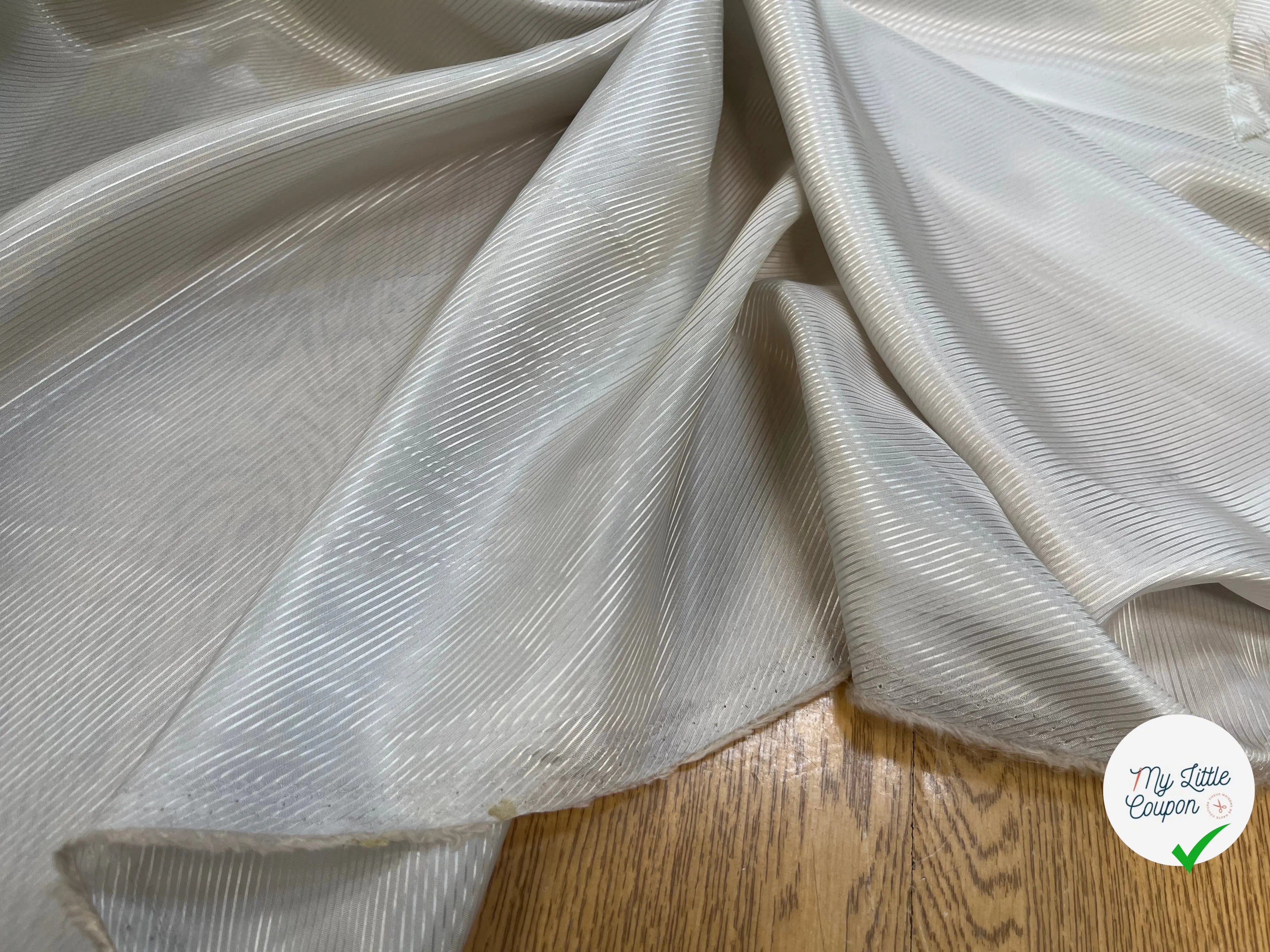 DOUBLURE SATIN FACON DRILL BEIGE GRIS - My Little Coupon