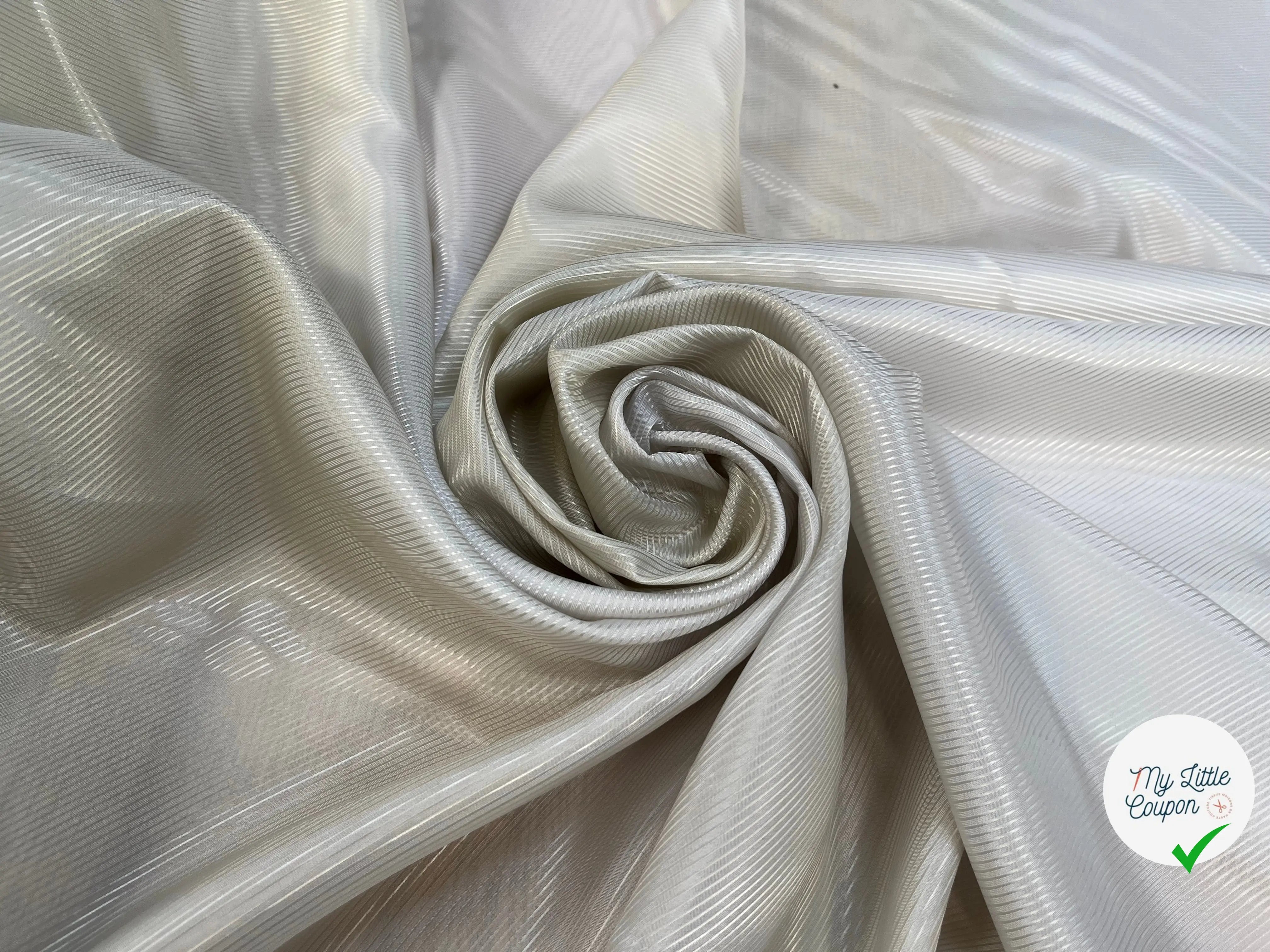 DOUBLURE SATIN FACON DRILL BEIGE GRIS - My Little Coupon