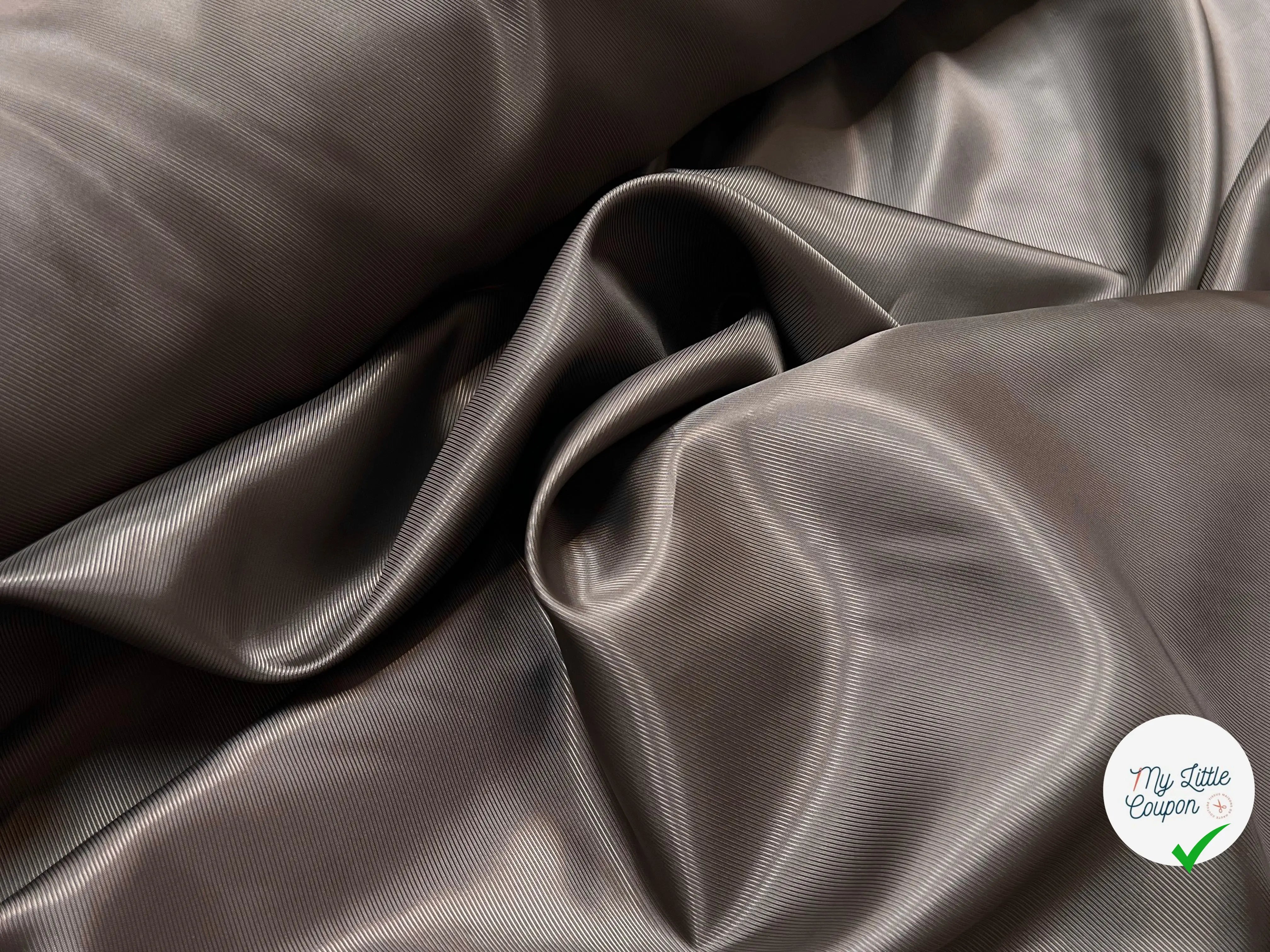DOUBLURE SATIN FACON DRILL MARRON GLACÉ - My Little Coupon