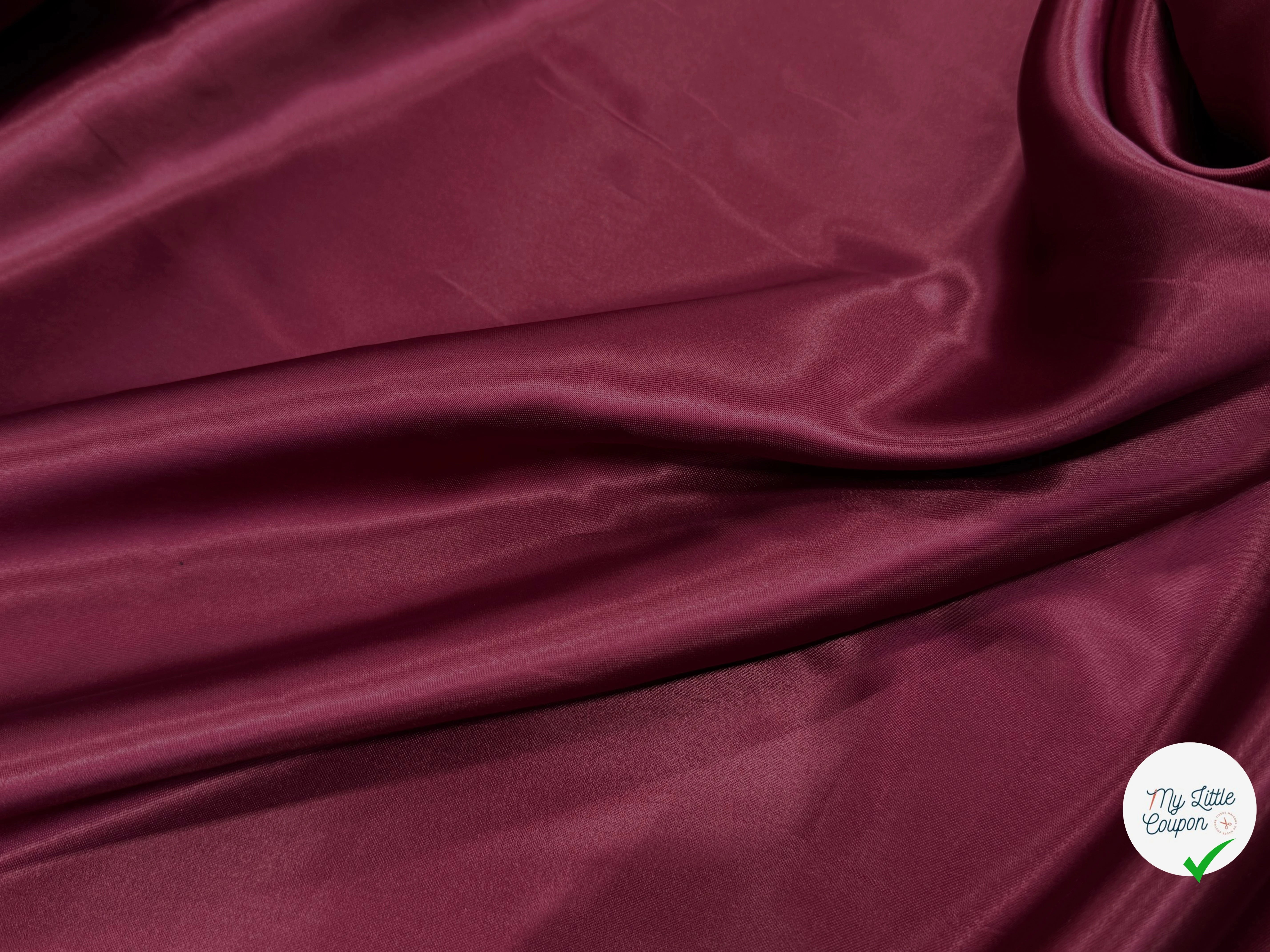 DOUBLURE SATIN POLYVISOCOSE LOURD LEGEREMENT STRIEE BORDEAUX - My Little Coupon