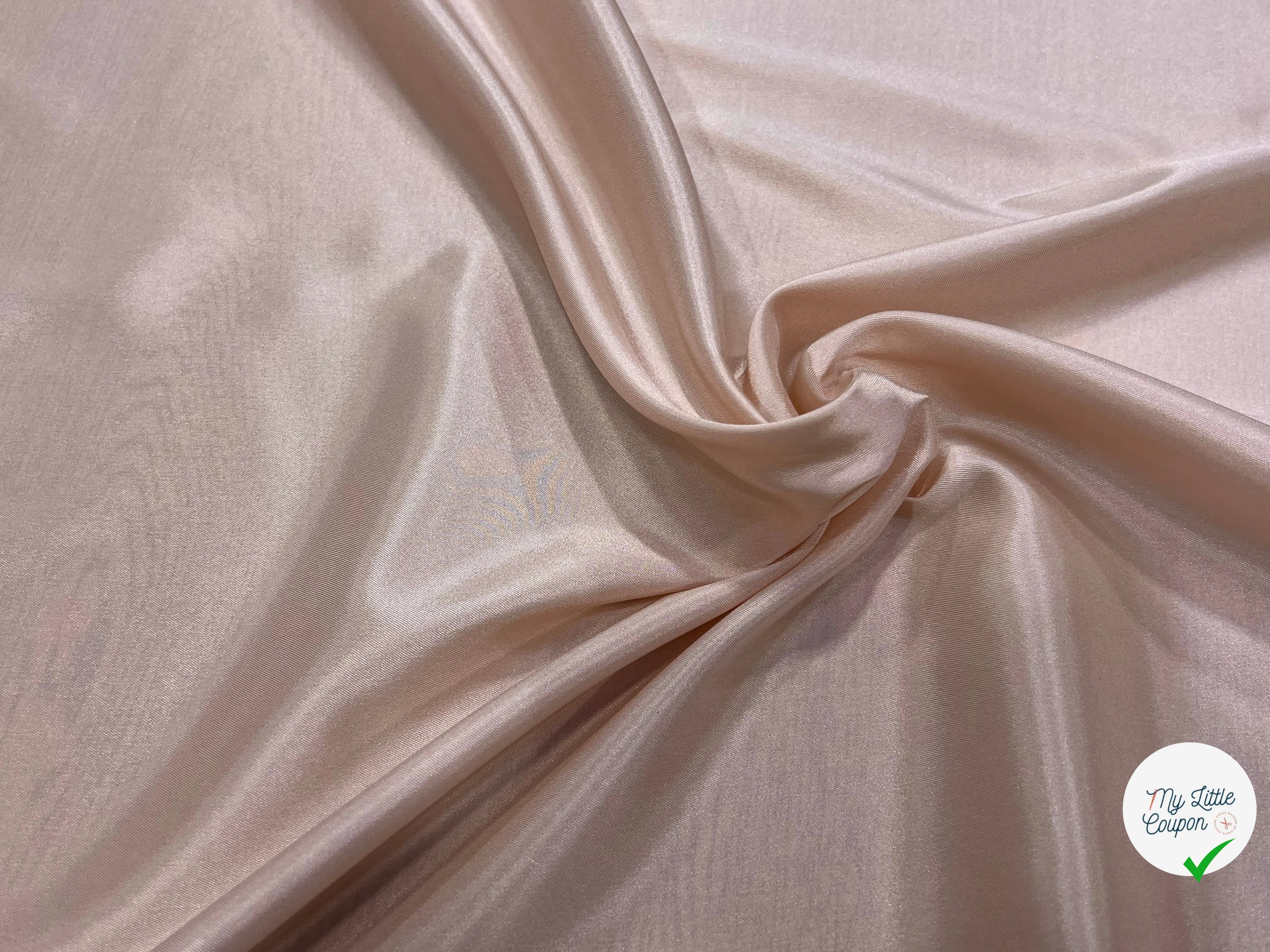 DOUBLURE SATIN STRETCH ROSE BEIGE - My Little Coupon
