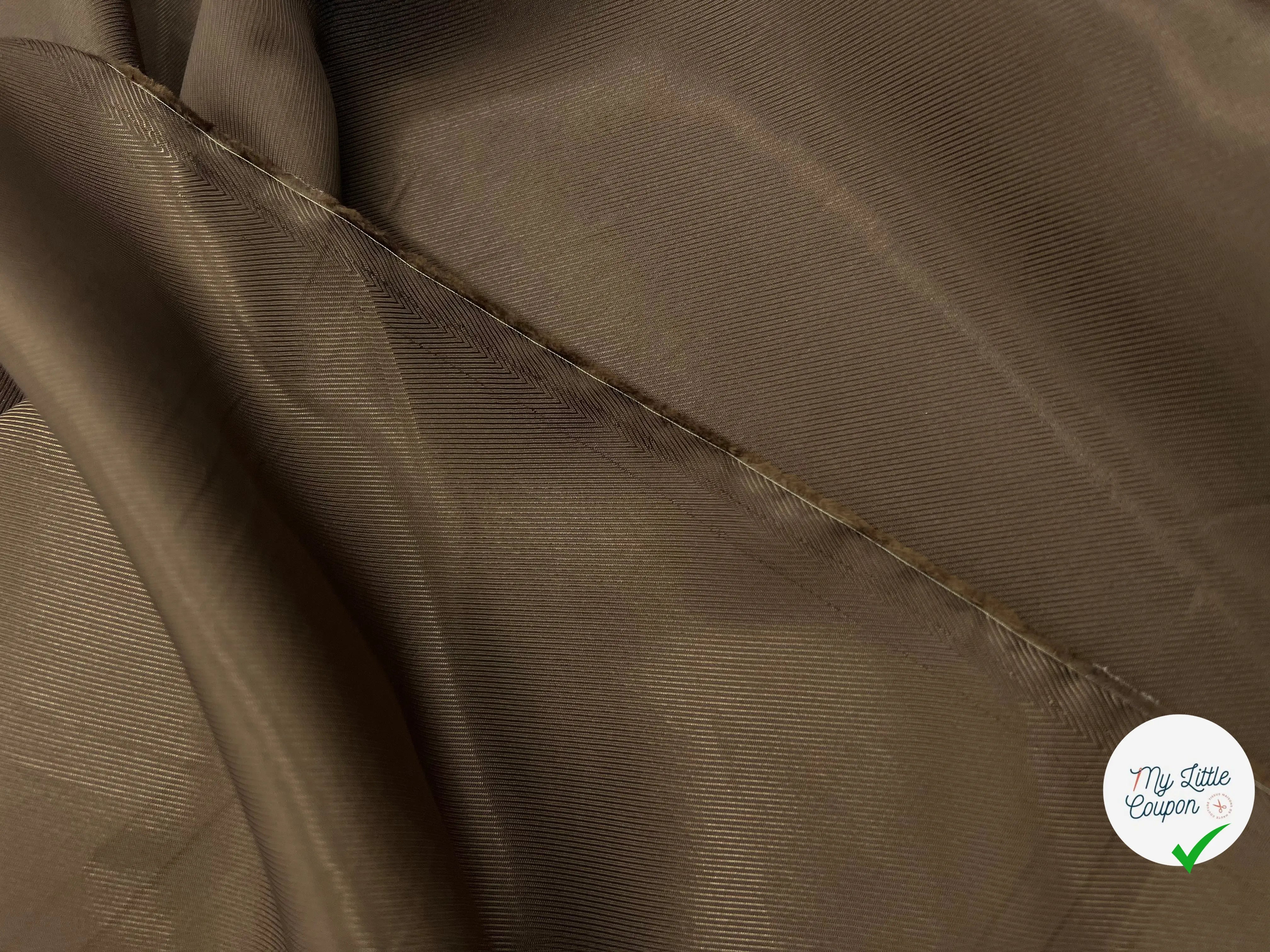 DOUBLURE SATIN VISCOSE TWILL RÉGLISSE - My Little Coupon