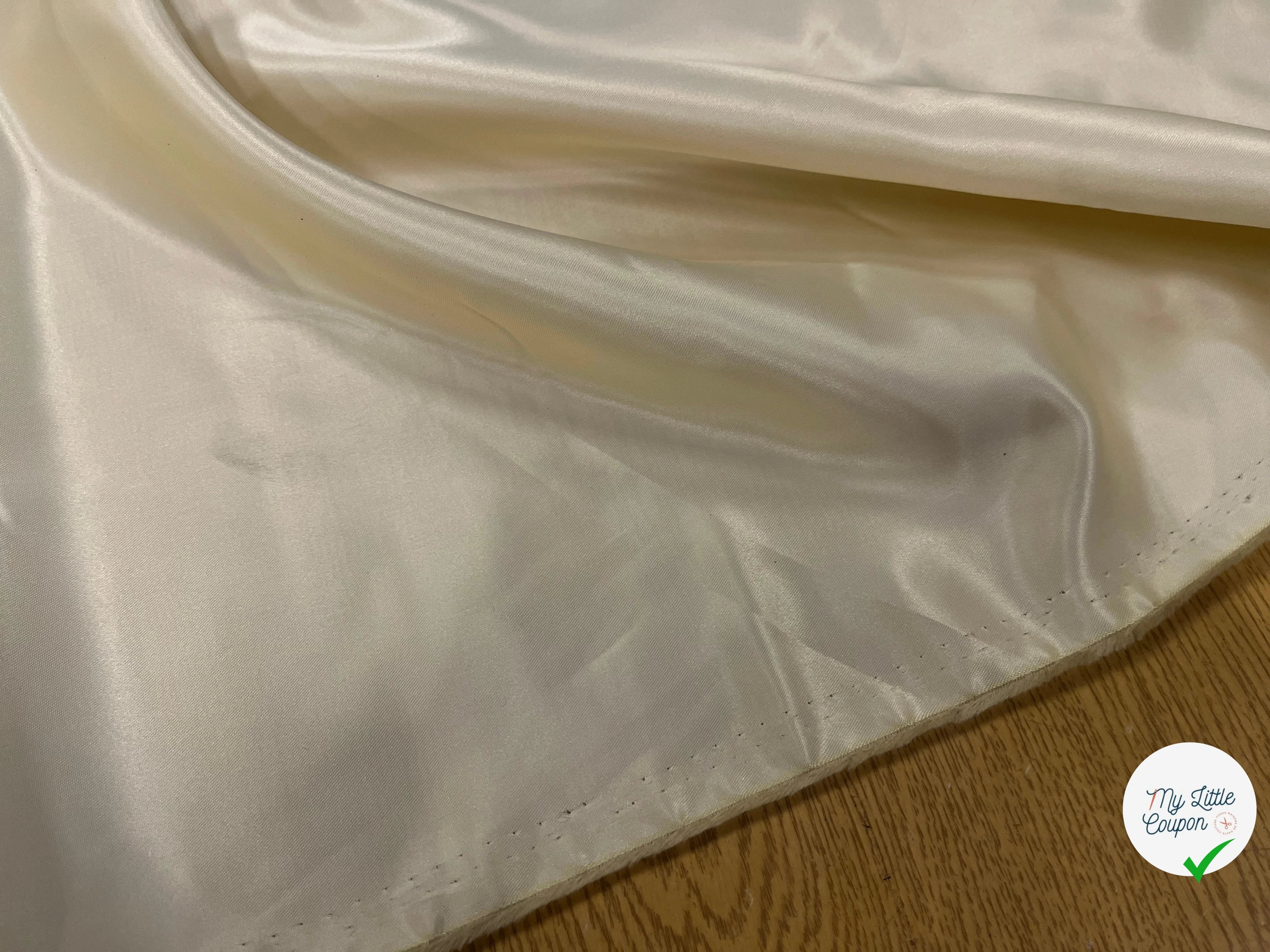 DOUBLURE SATIN VISCOSE VANILLE 70% VISCOSE - My Little Coupon