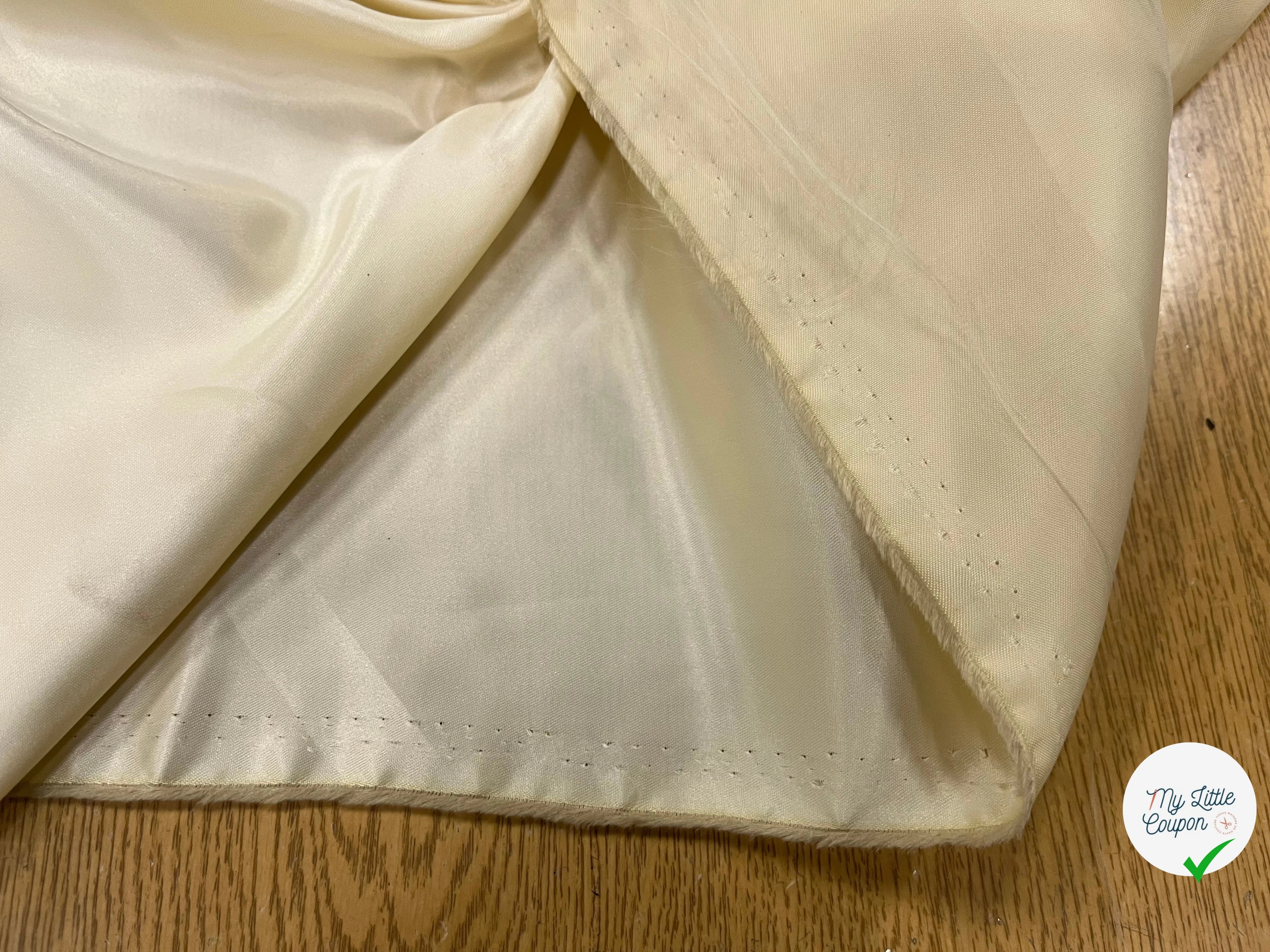 DOUBLURE SATIN VISCOSE VANILLE 70% VISCOSE - My Little Coupon