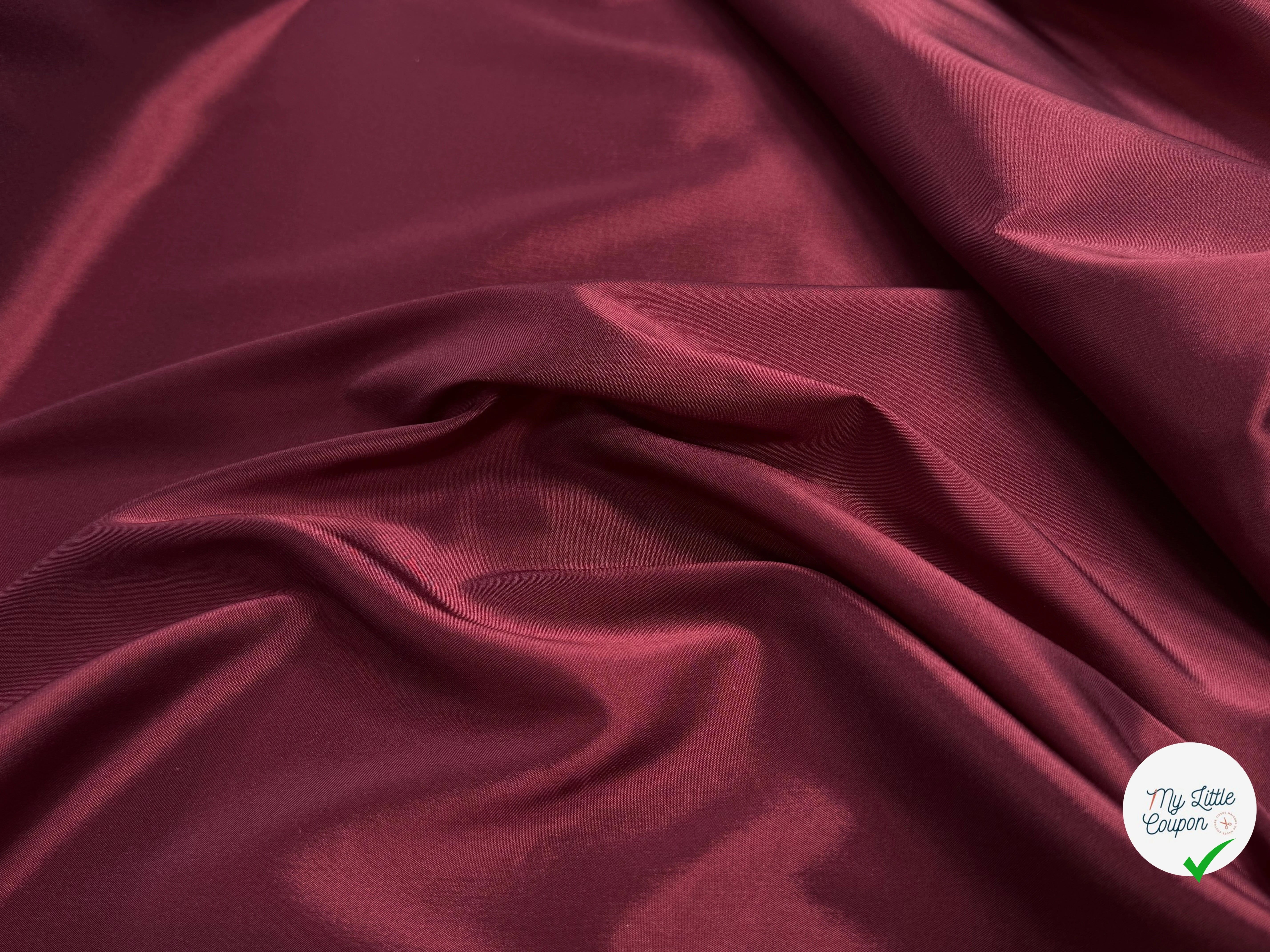 DOUBLURE SATINÉE BORDEAUX STRETCH 67% ACETATE - My Little Coupon