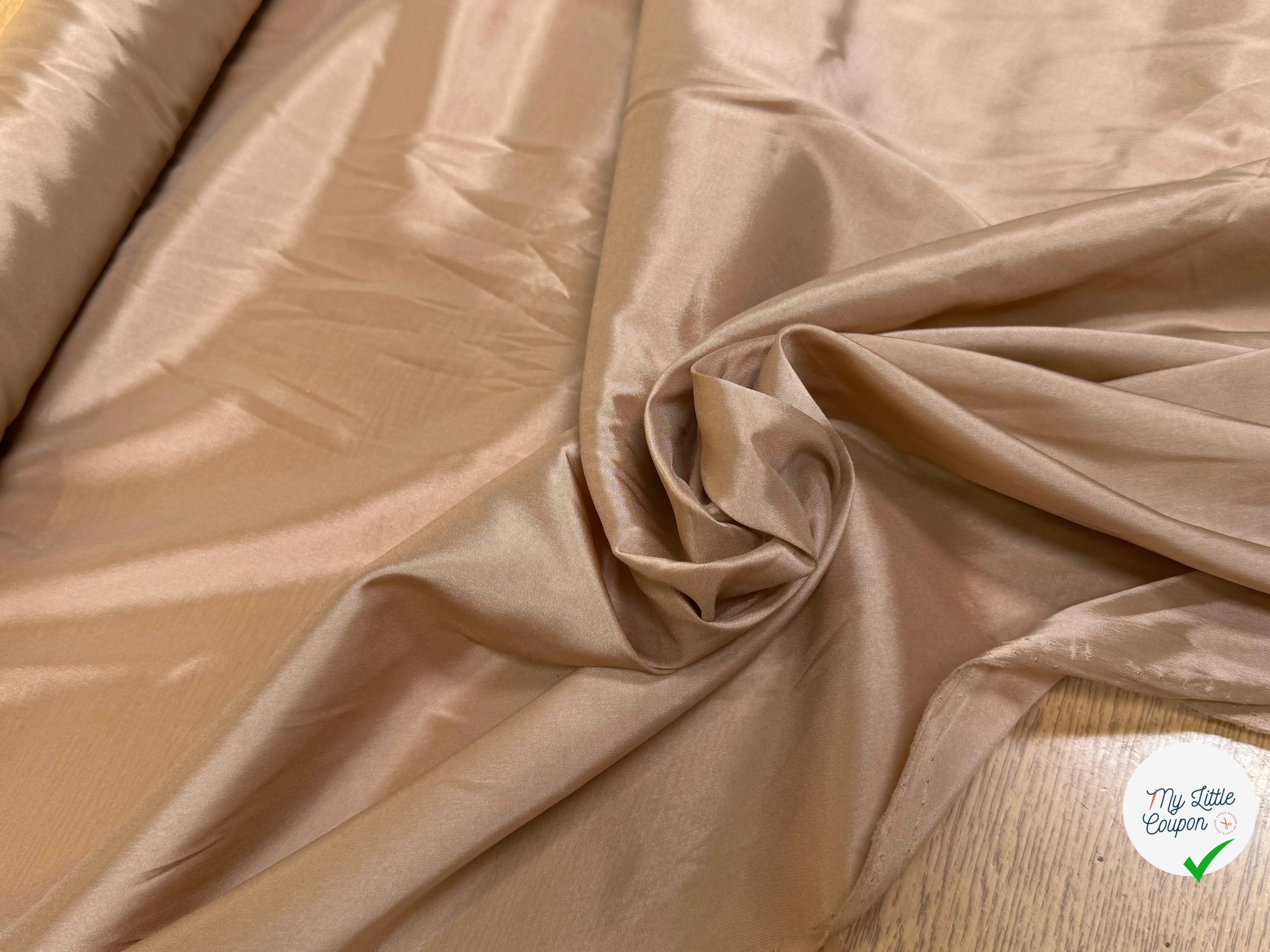 DOUBLURE SATINÉE STRETCH BEIGE MARRONNÉ - My Little Coupon