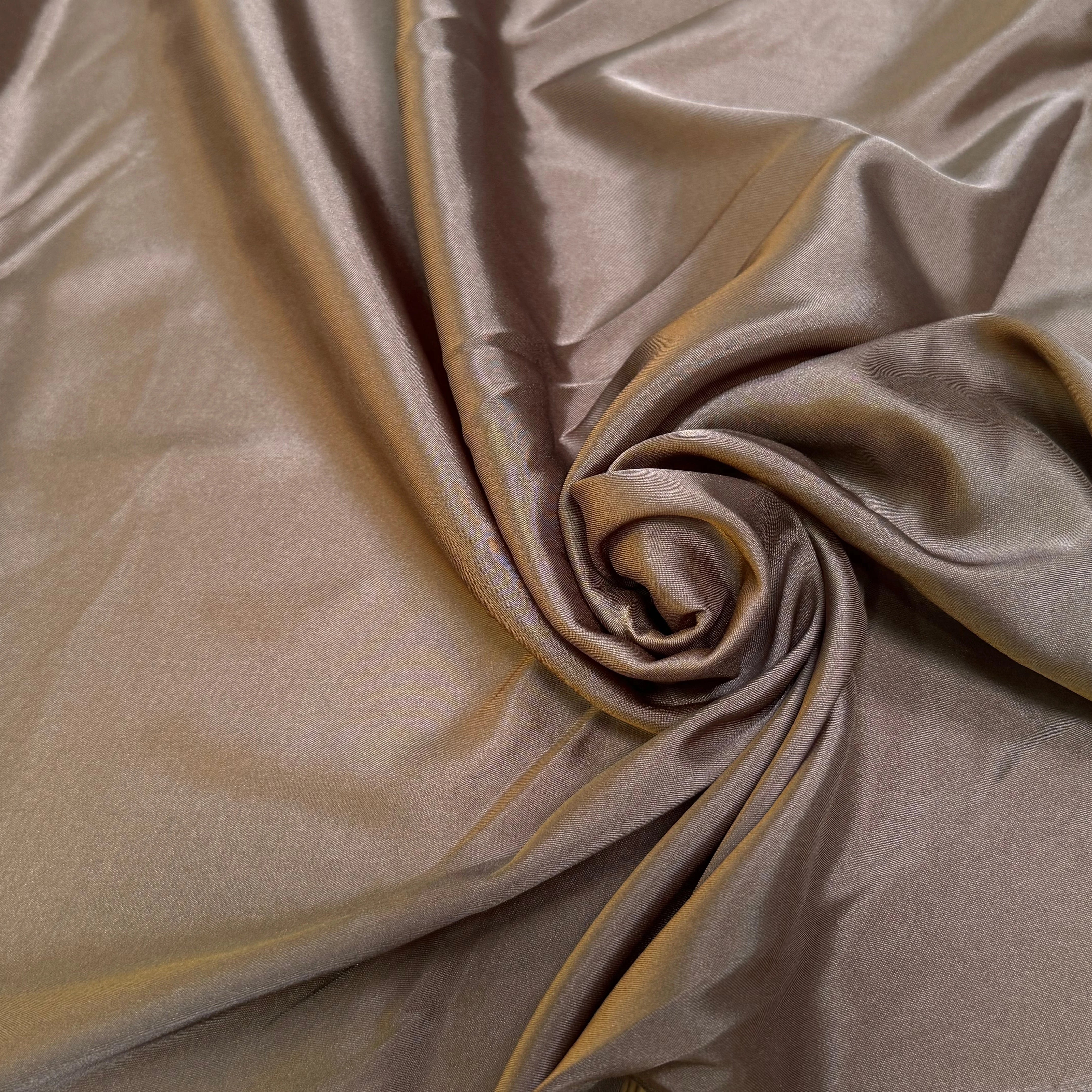 DOUBLURE SATINÉE STRETCH CHOCO MARRON 62% ACETATE - My Little Coupon