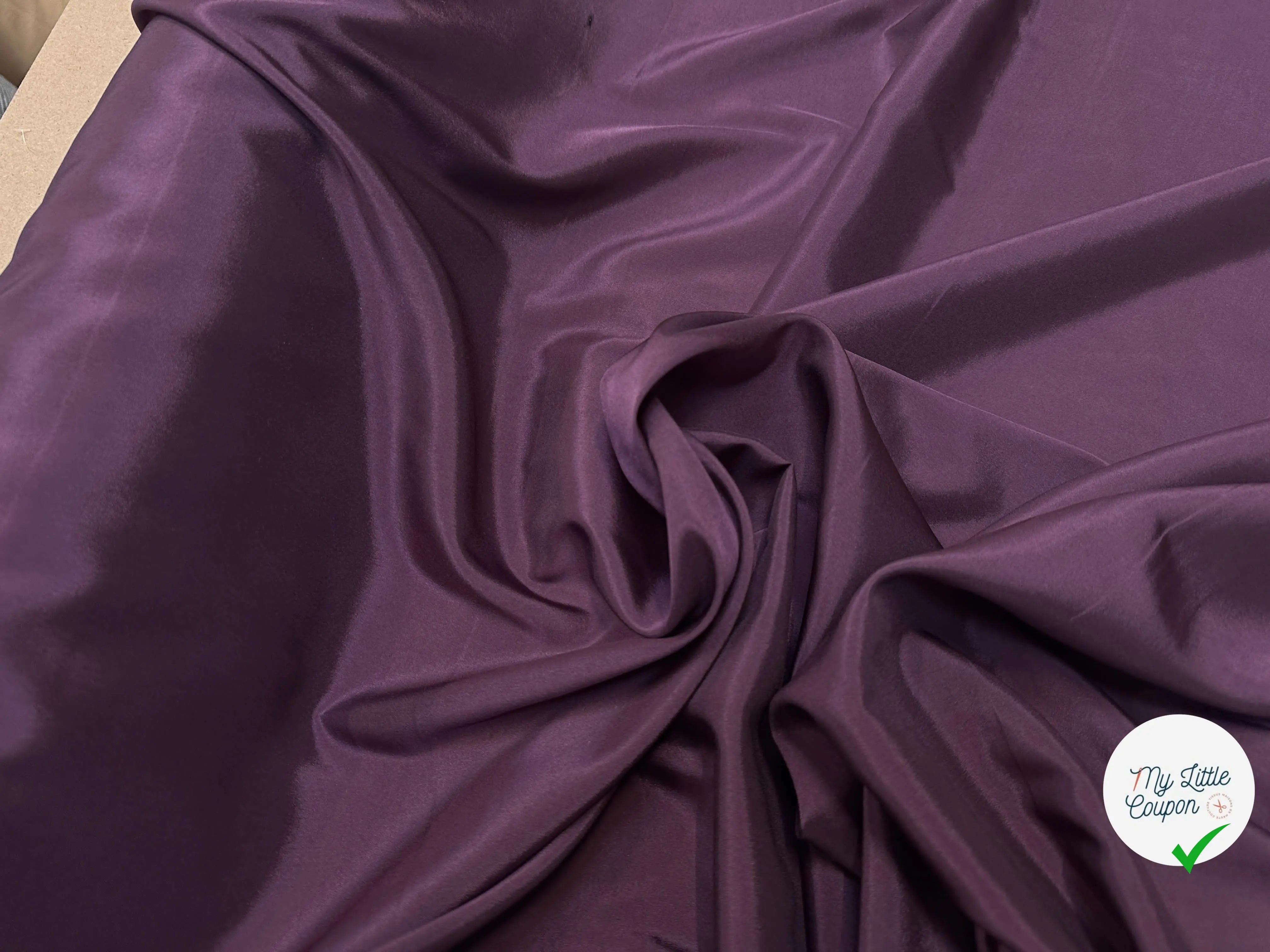 DOUBLURE TAFFETAS ACETATE AUBERGINE - My Little Coupon