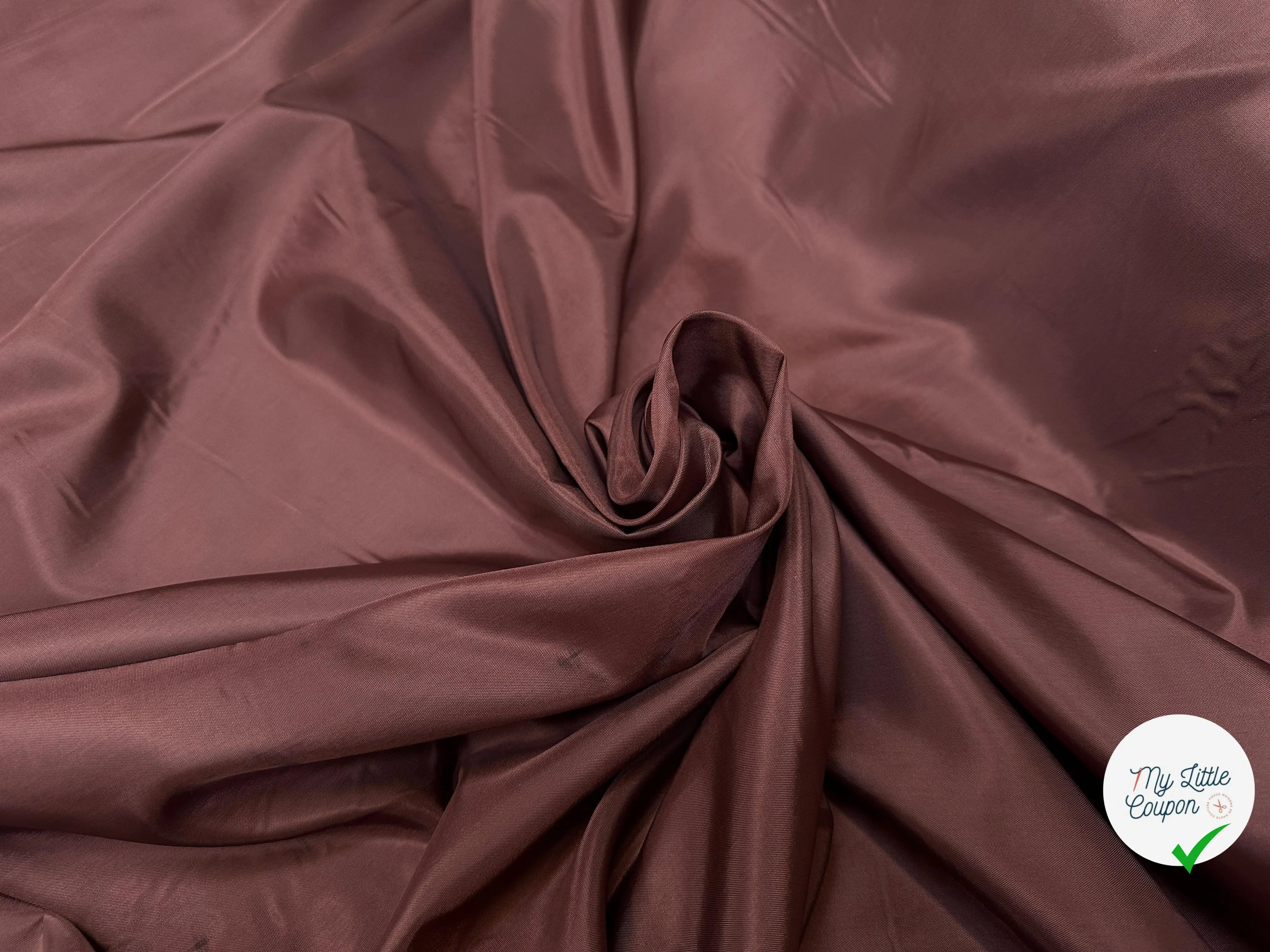 DOUBLURE TAFFETAS ACETATE GLACE AU CHOCOLAT - My Little Coupon