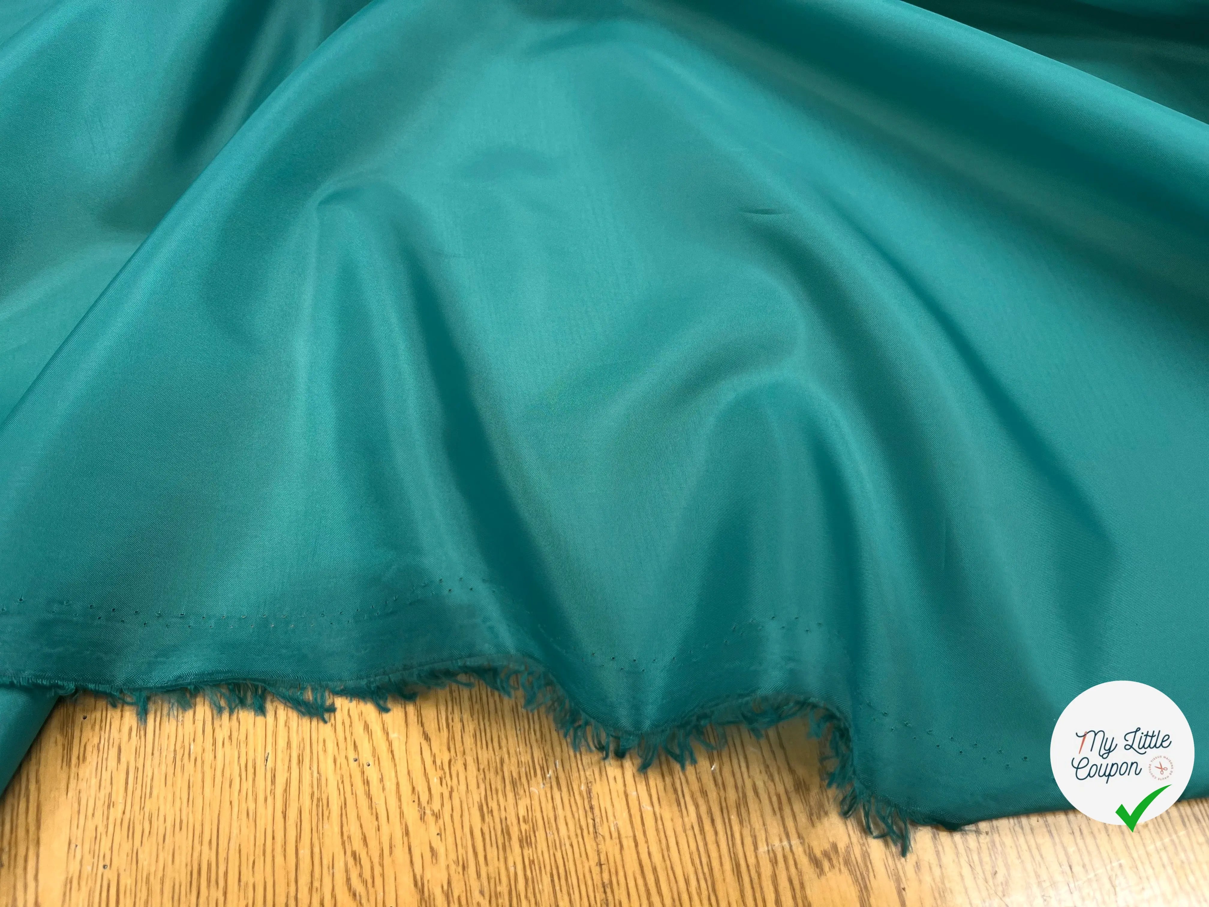 DOUBLURE TAFFETAS BLEU VERT - My Little Coupon
