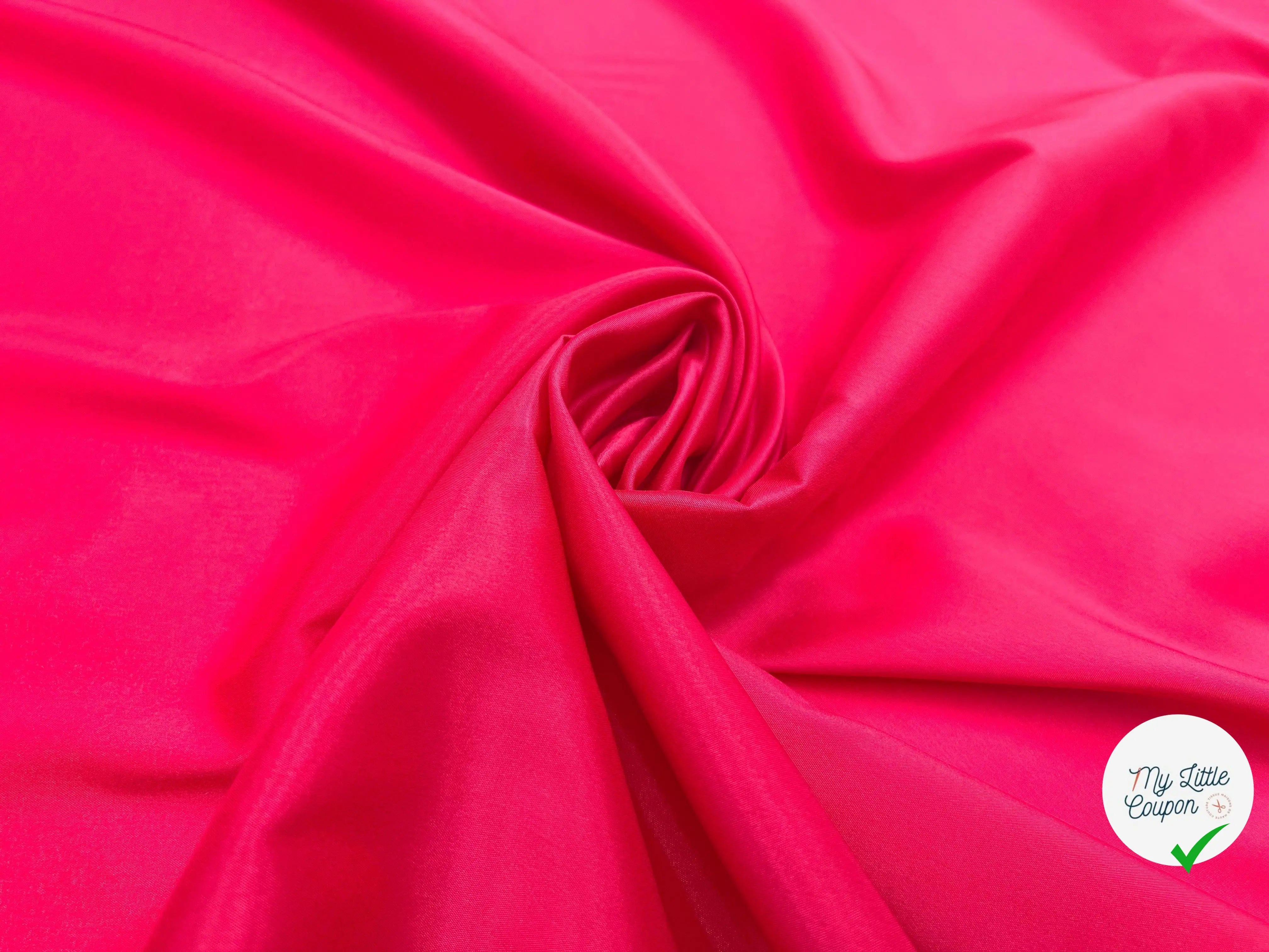 DOUBLURE TAFFETAS COQUELICOT STRETCH - coupon de tissu de 3 mĂštres - My Little Coupon - tissu - coudre