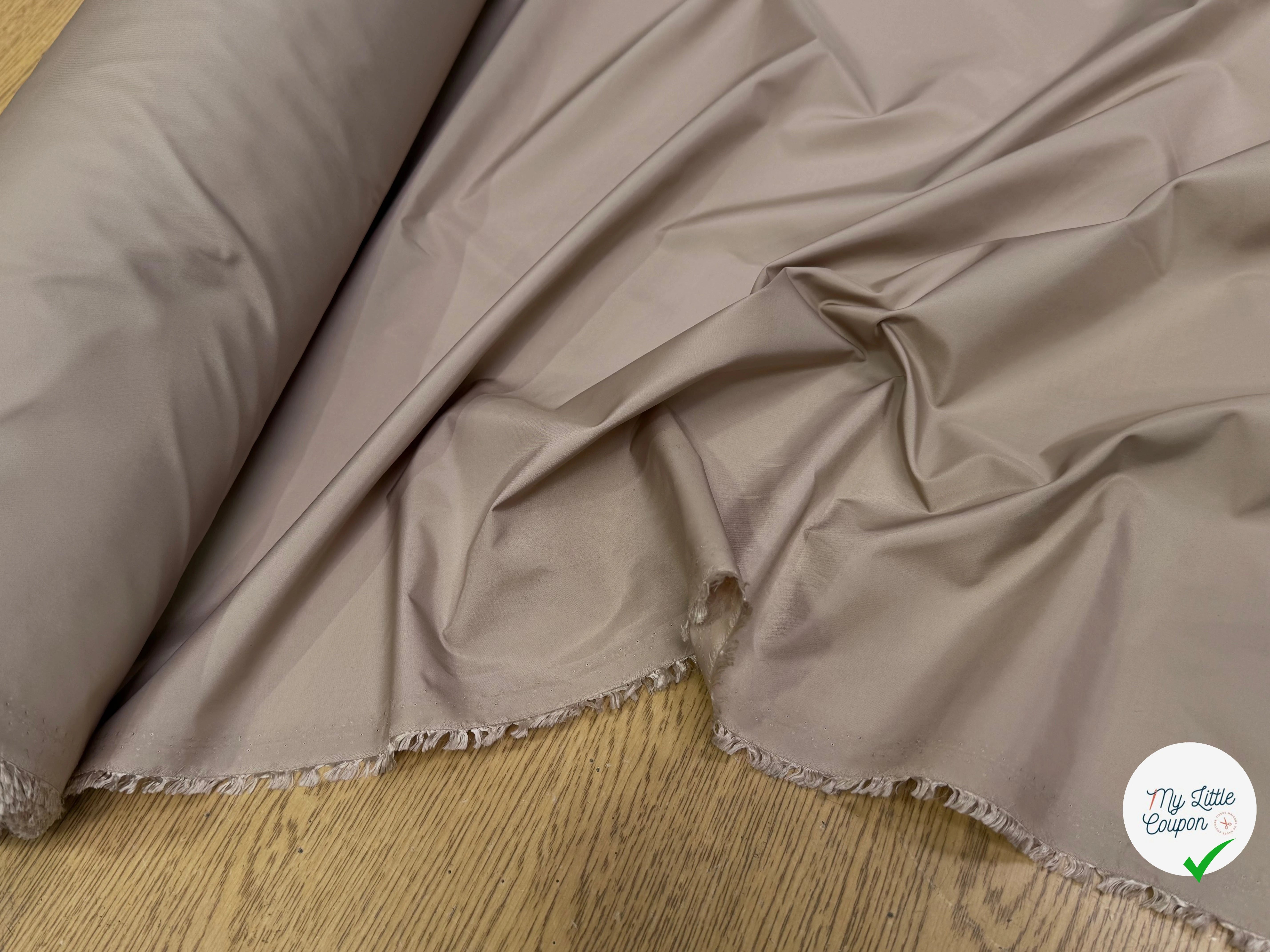 DOUBLURE TAFFETAS WATERPROOF LISSE BEIGE TAUPE - My Little Coupon