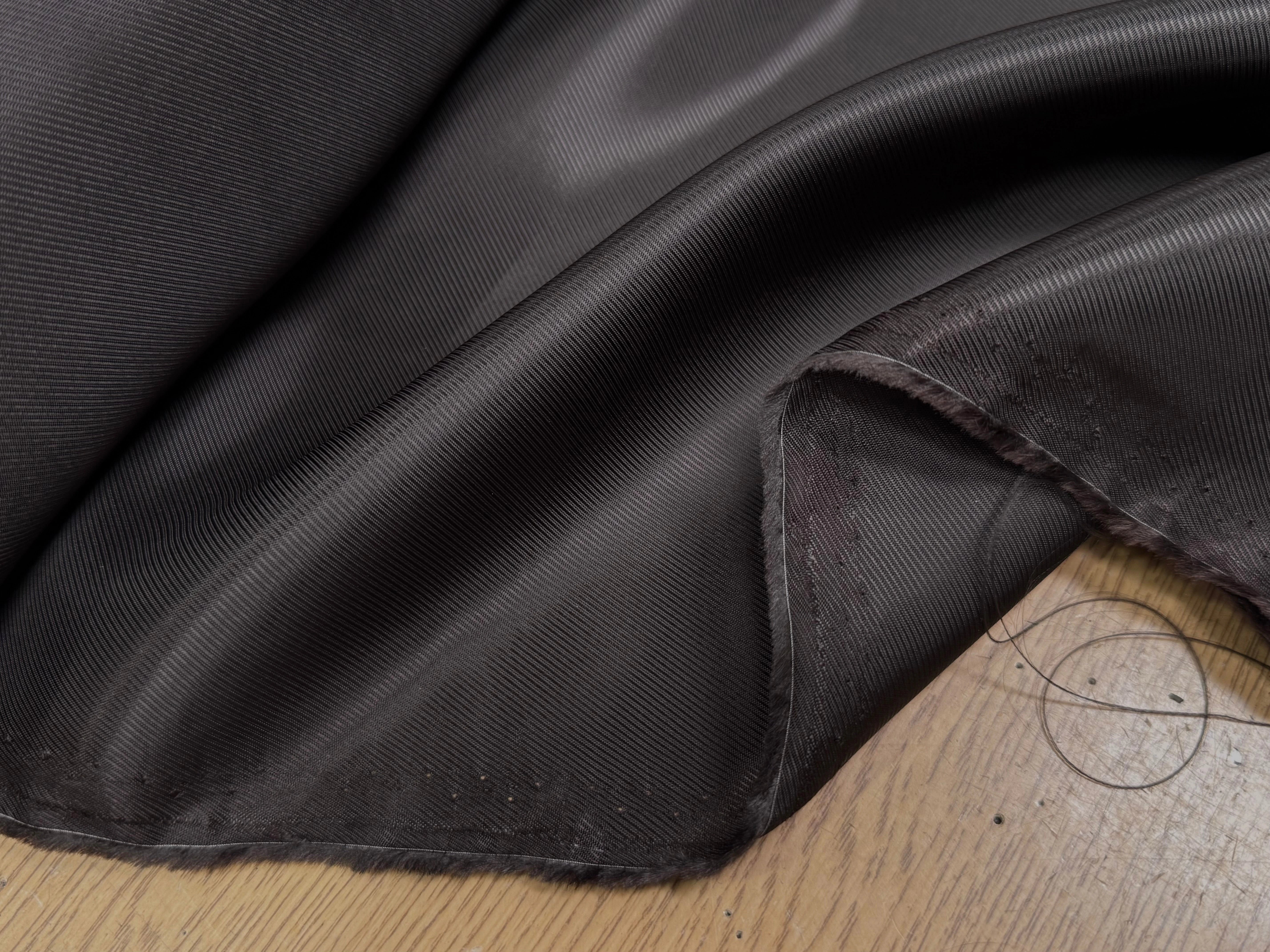 DOUBLURE VISCOSE ACETATE DRILL MARRON FONCÉ 51% VISCOSE - My Little Coupon