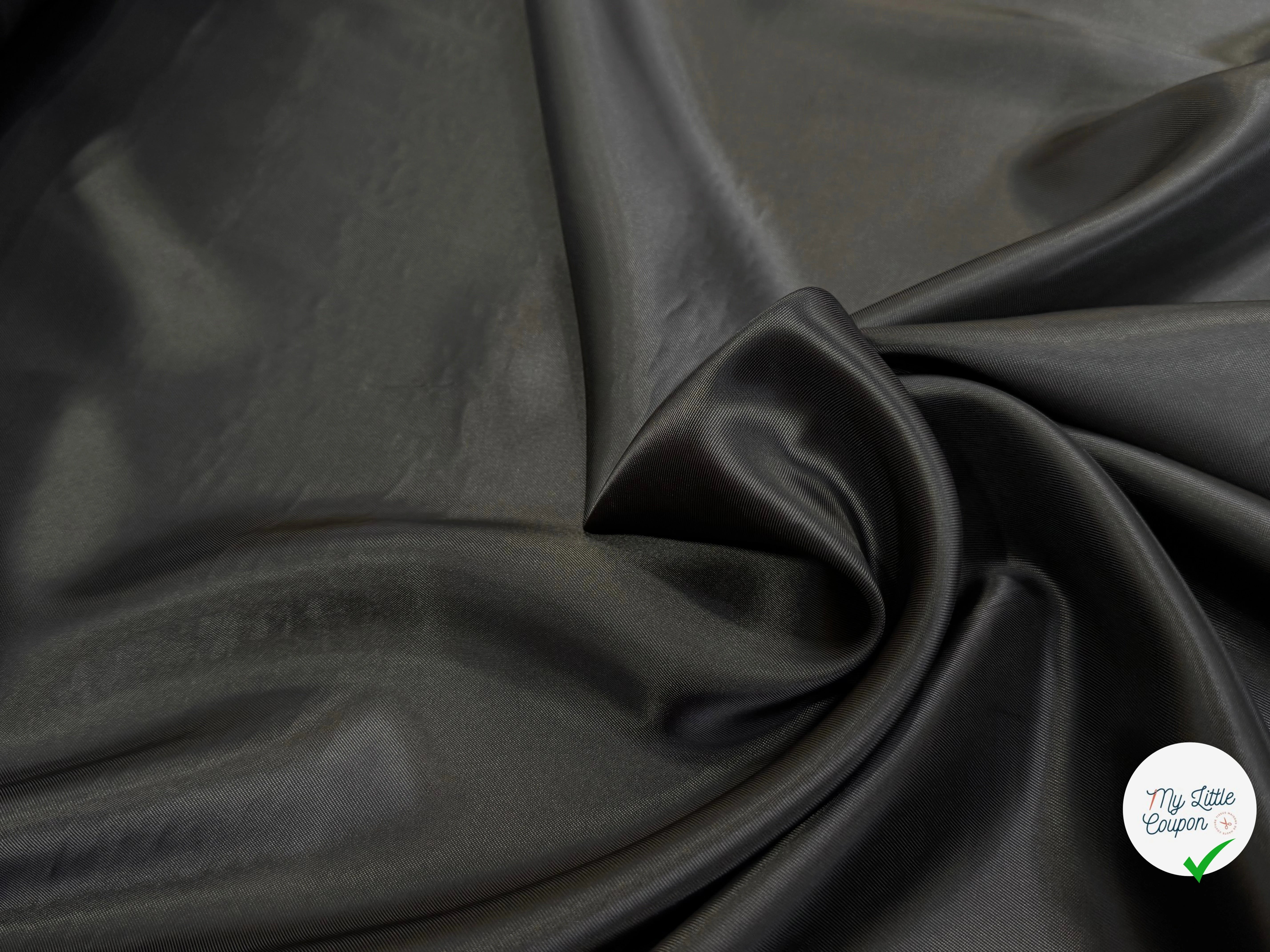 DOUBLURE VISCOSE ACETATE MARRON PRESQUE NOIR 49% VISCOSE - My Little Coupon