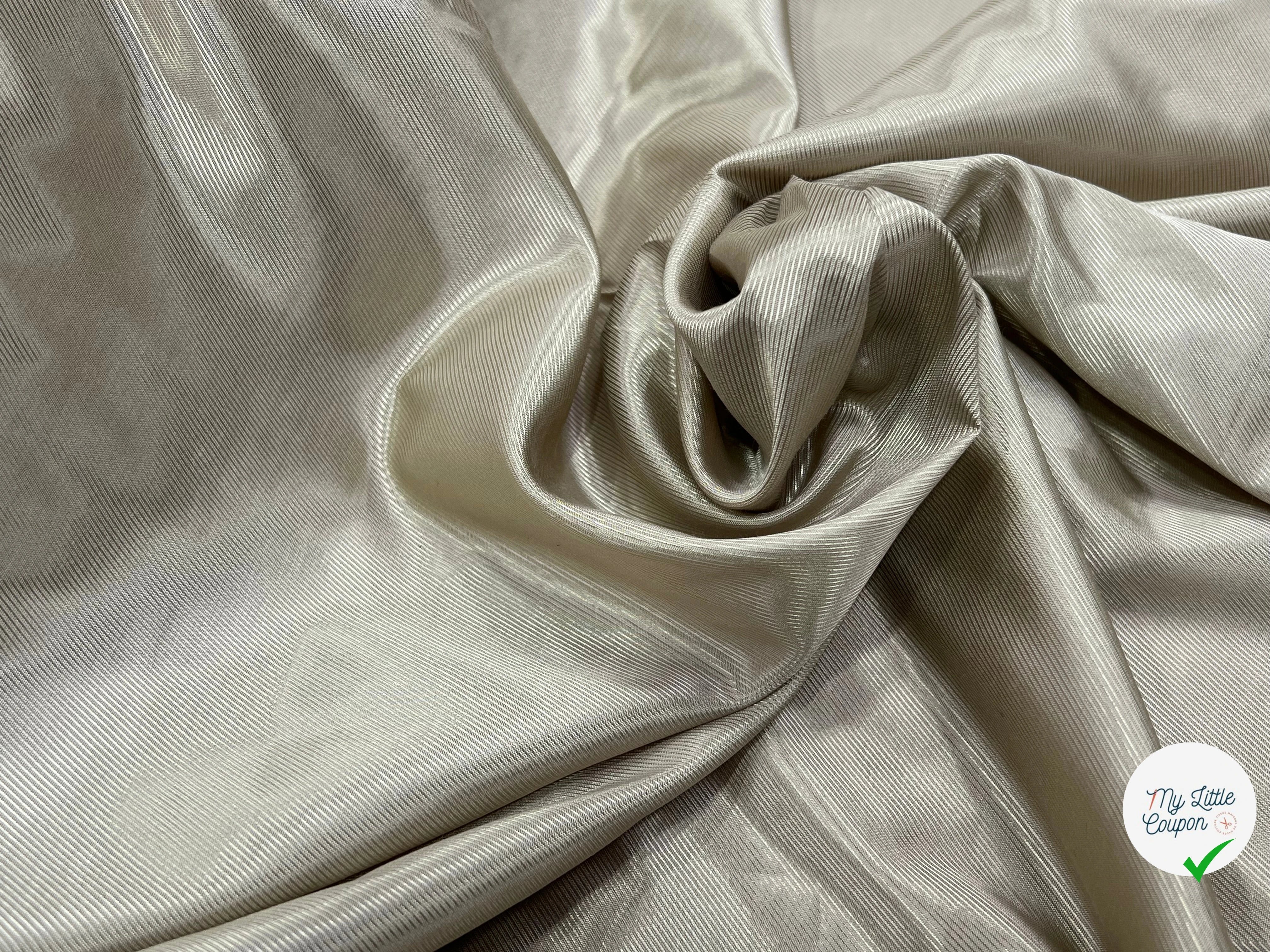DOUBLURE VISCOSE DRILL FLUIDE BEIGE FONCÉ 100% VI - My Little Coupon