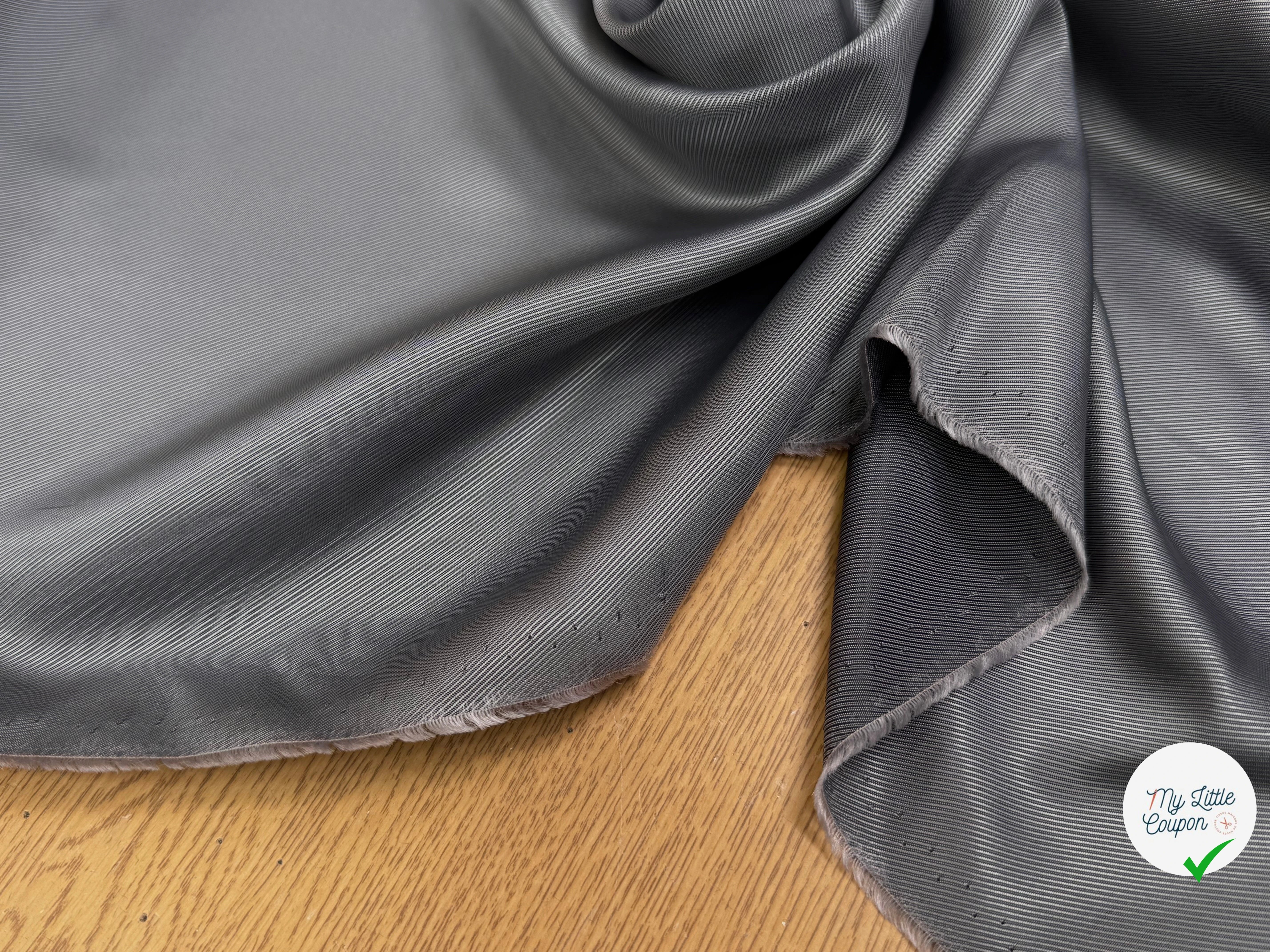 DOUBLURE VISCOSE DRILL GRIS AUBERGINE - My Little Coupon