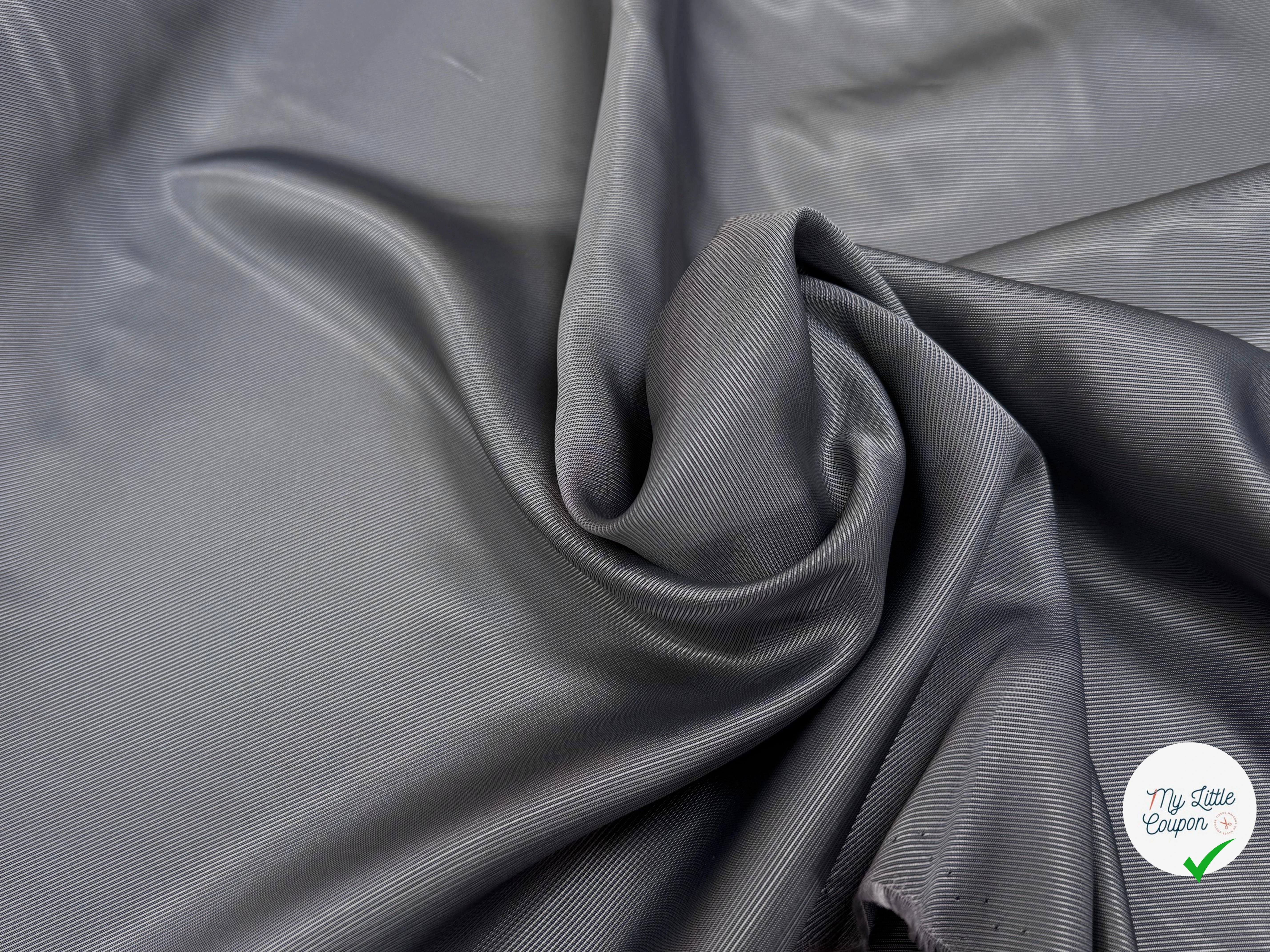 DOUBLURE VISCOSE DRILL GRIS AUBERGINE - My Little Coupon