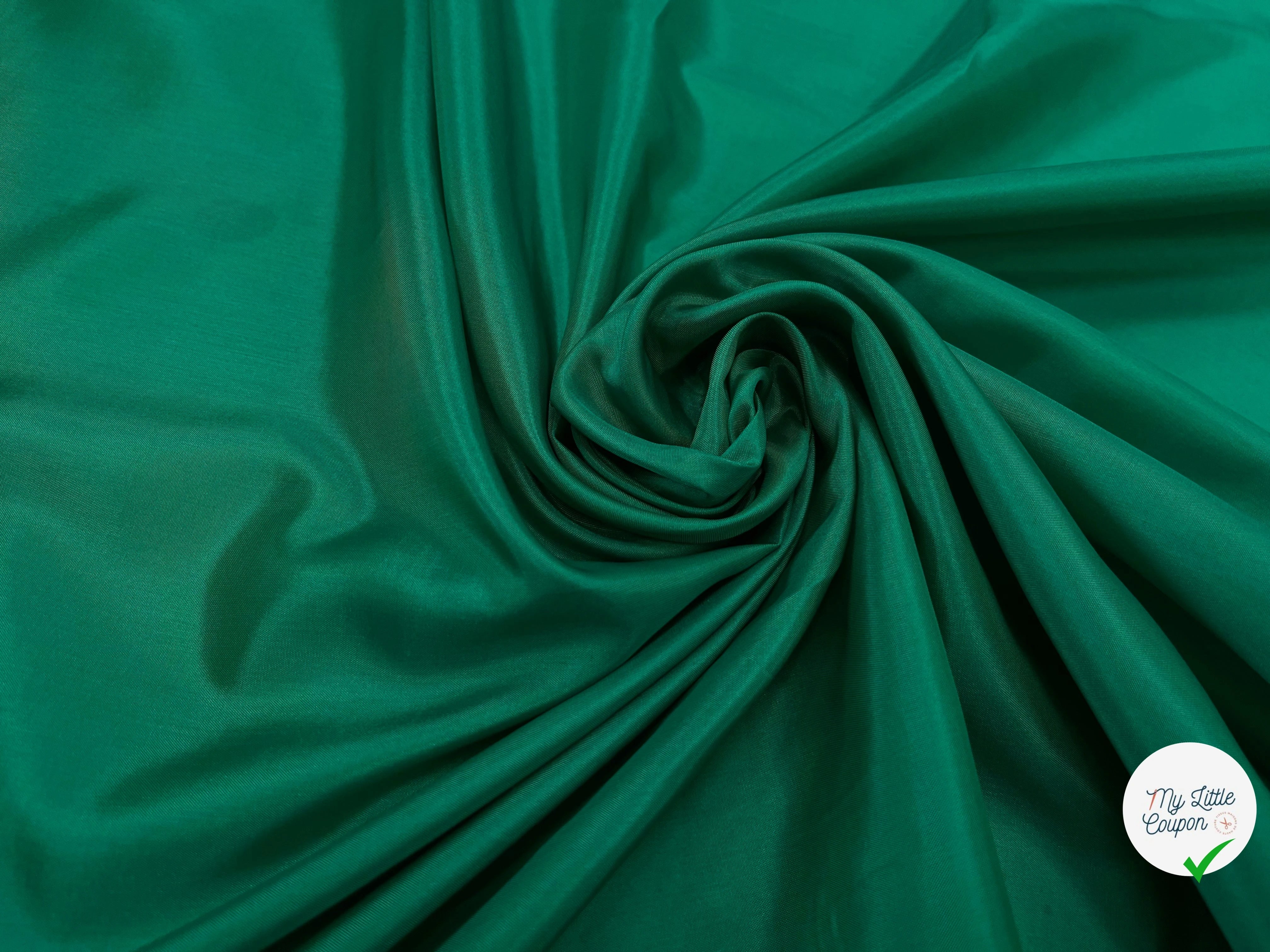 DOUBLURE VISCOSE TAFFETAS UNI VERT - My Little Coupon