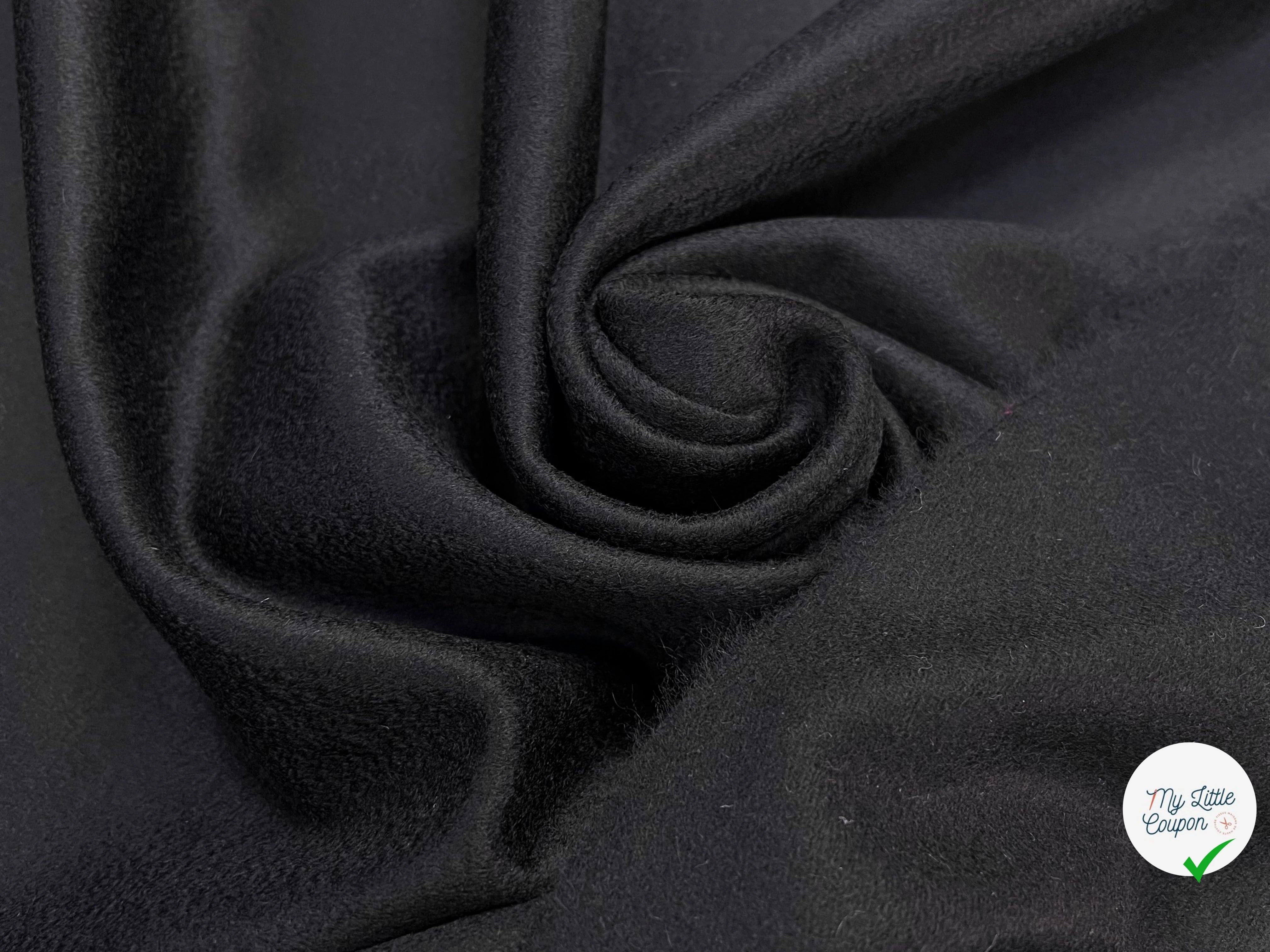 DRAP 100% LAINE CACHEMIRE BLACK ITALY - My Little Coupon