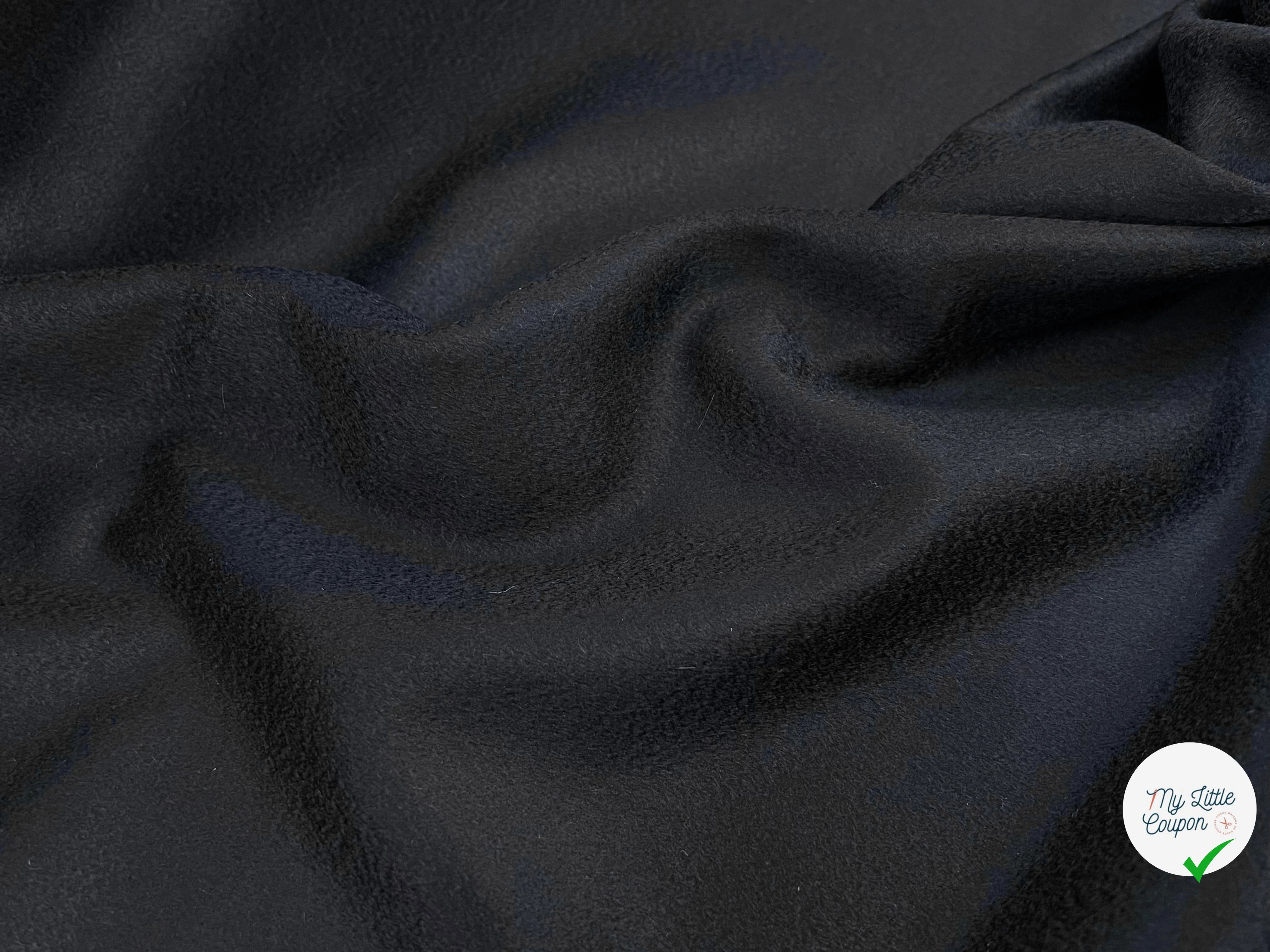 DRAP 100% LAINE CACHEMIRE BLACK ITALY - My Little Coupon