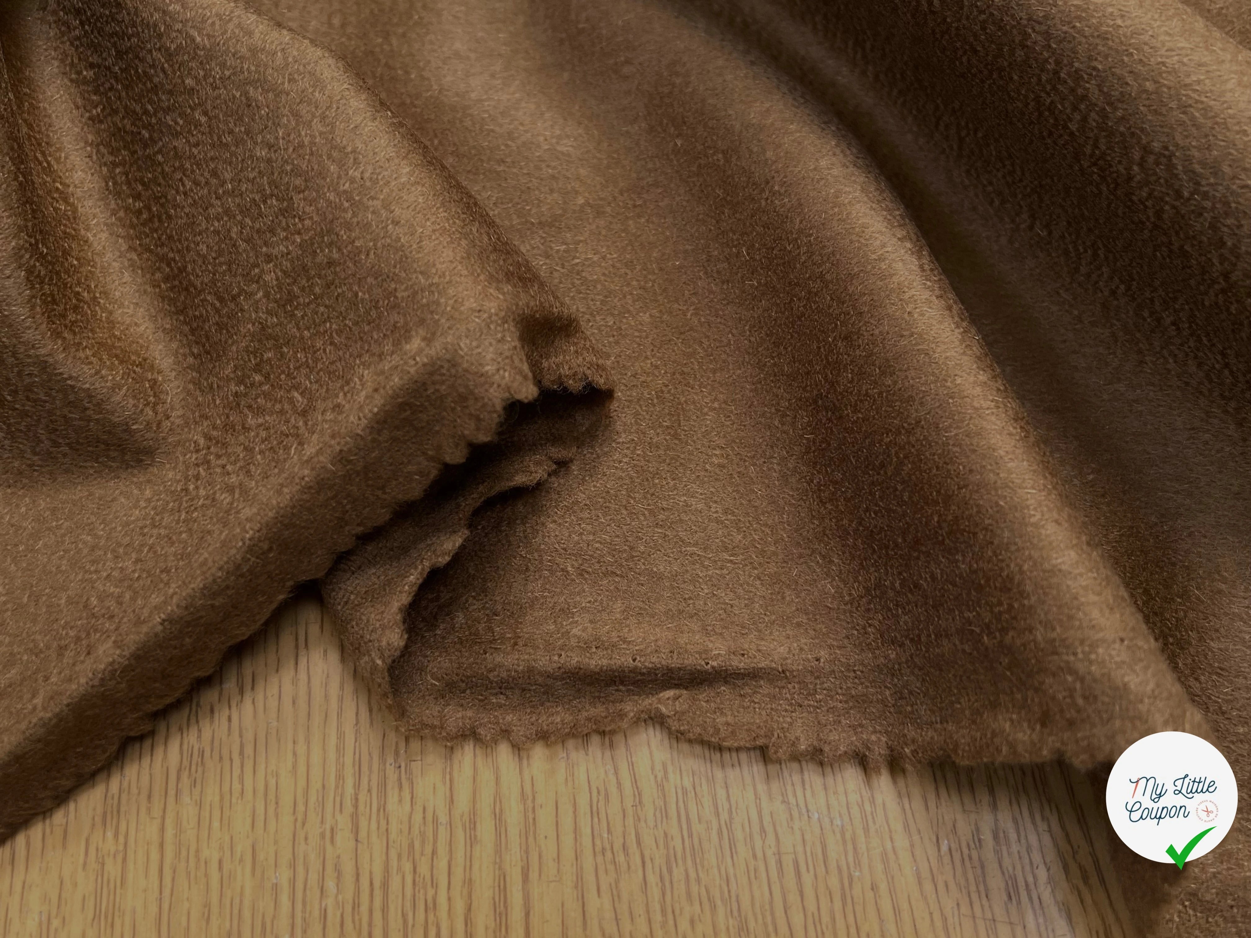 DRAP 100% LAINE CACHEMIRE CAMEL ITALY - My Little Coupon