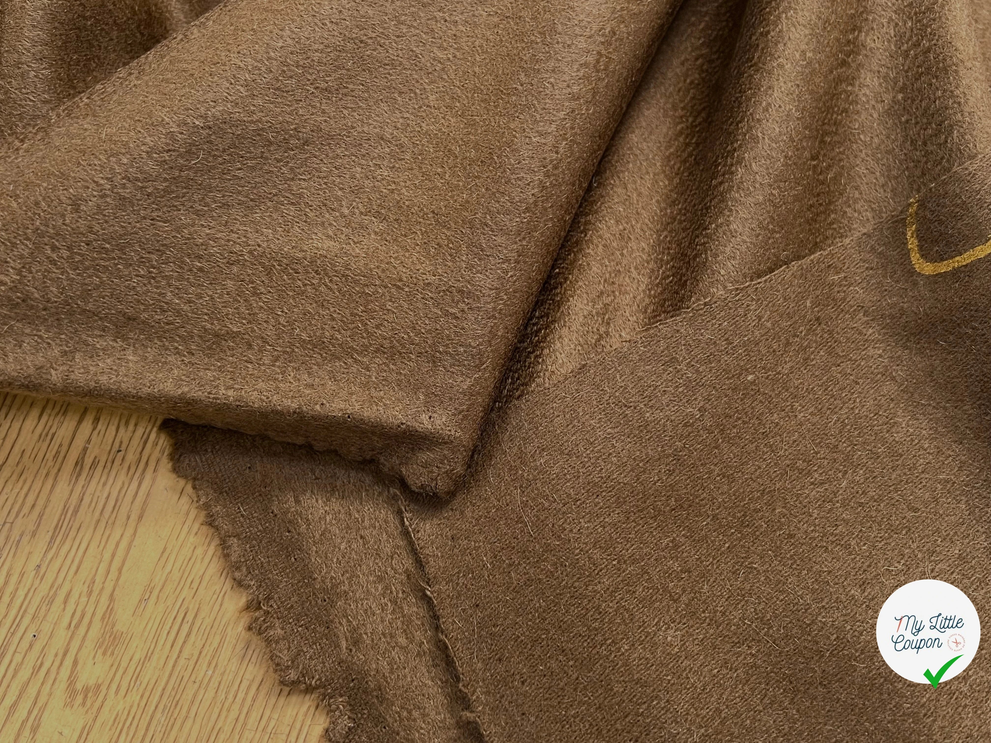 DRAP 100% LAINE CACHEMIRE CAMEL ITALY - My Little Coupon