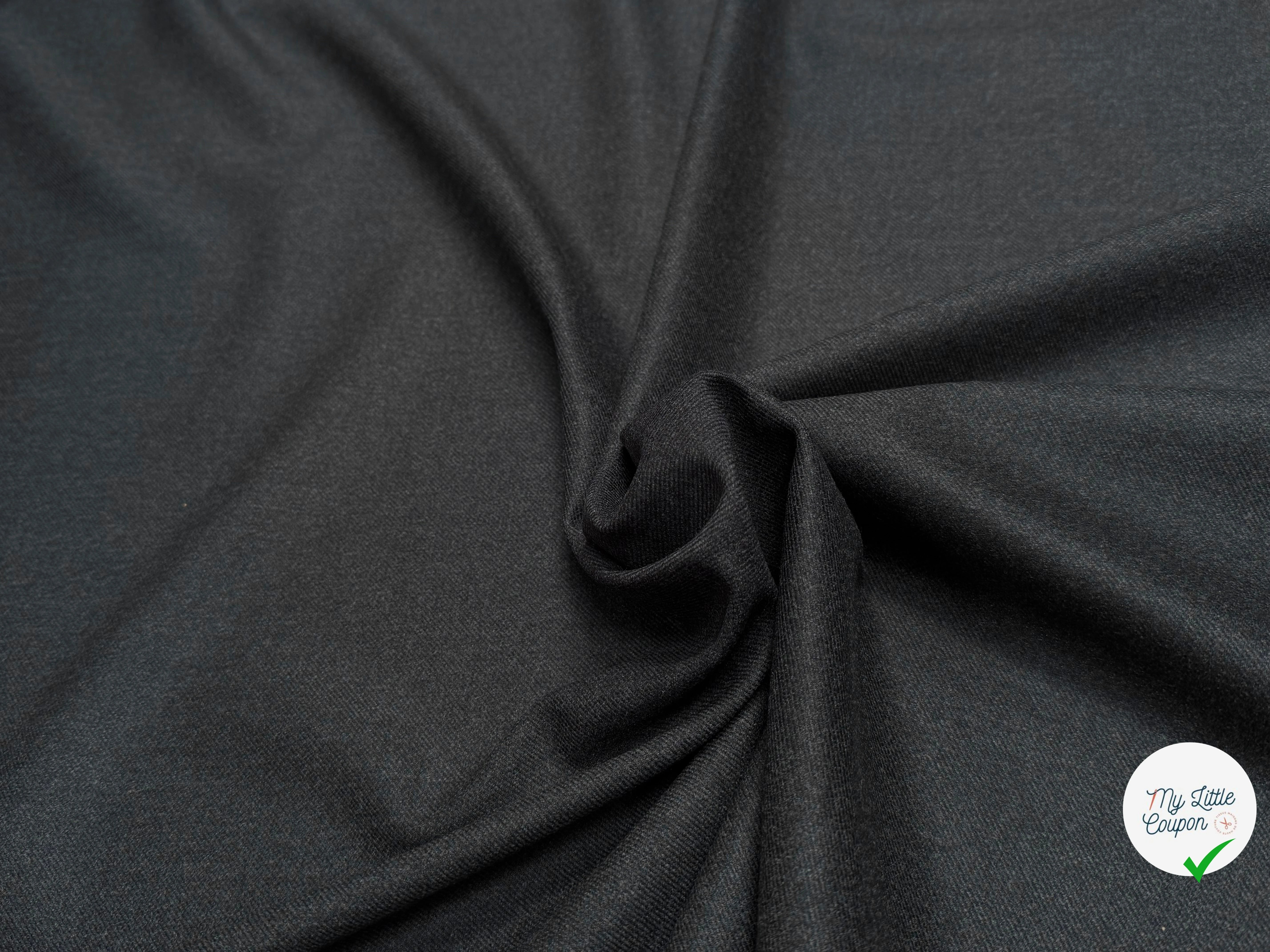 DRAP DE LAINE BELLE TENUE GRIS STRETCH 100% LAINE - My Little Coupon