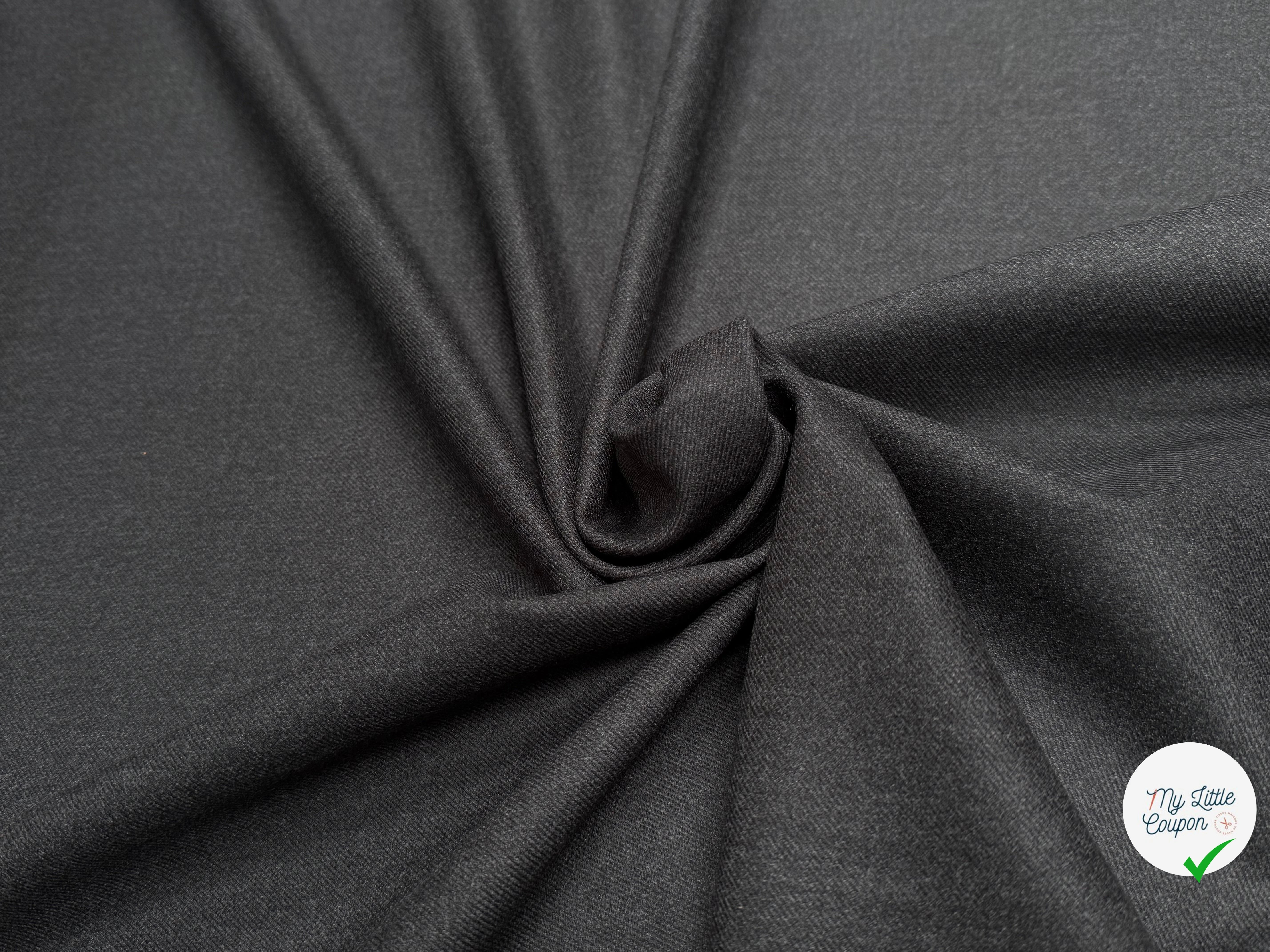 DRAP DE LAINE BELLE TENUE GRIS STRETCH 100% LAINE - My Little Coupon