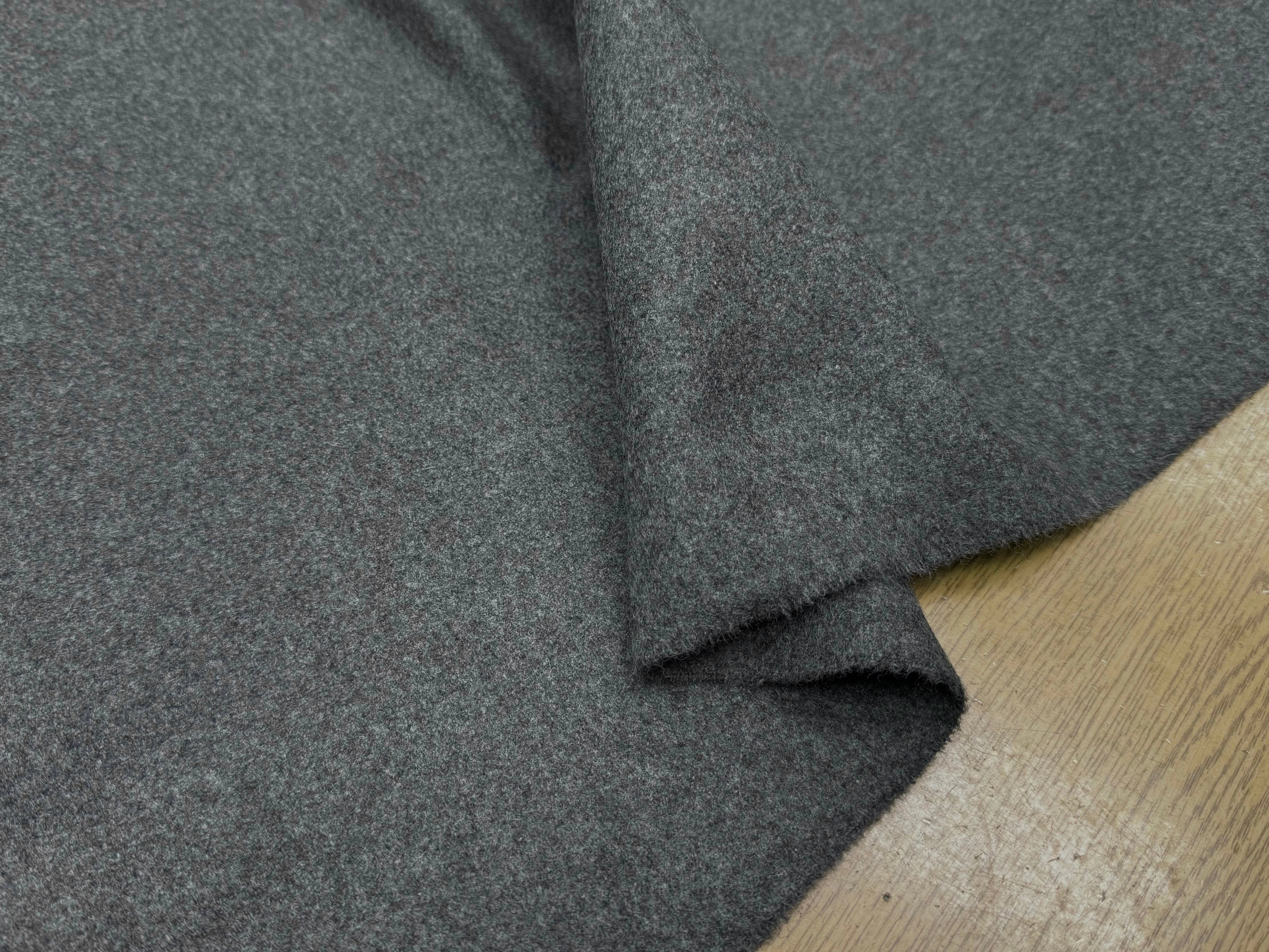 DRAP DE LAINE LOURD GRIS BELLE TENUE 100%WOOL - My Little Coupon
