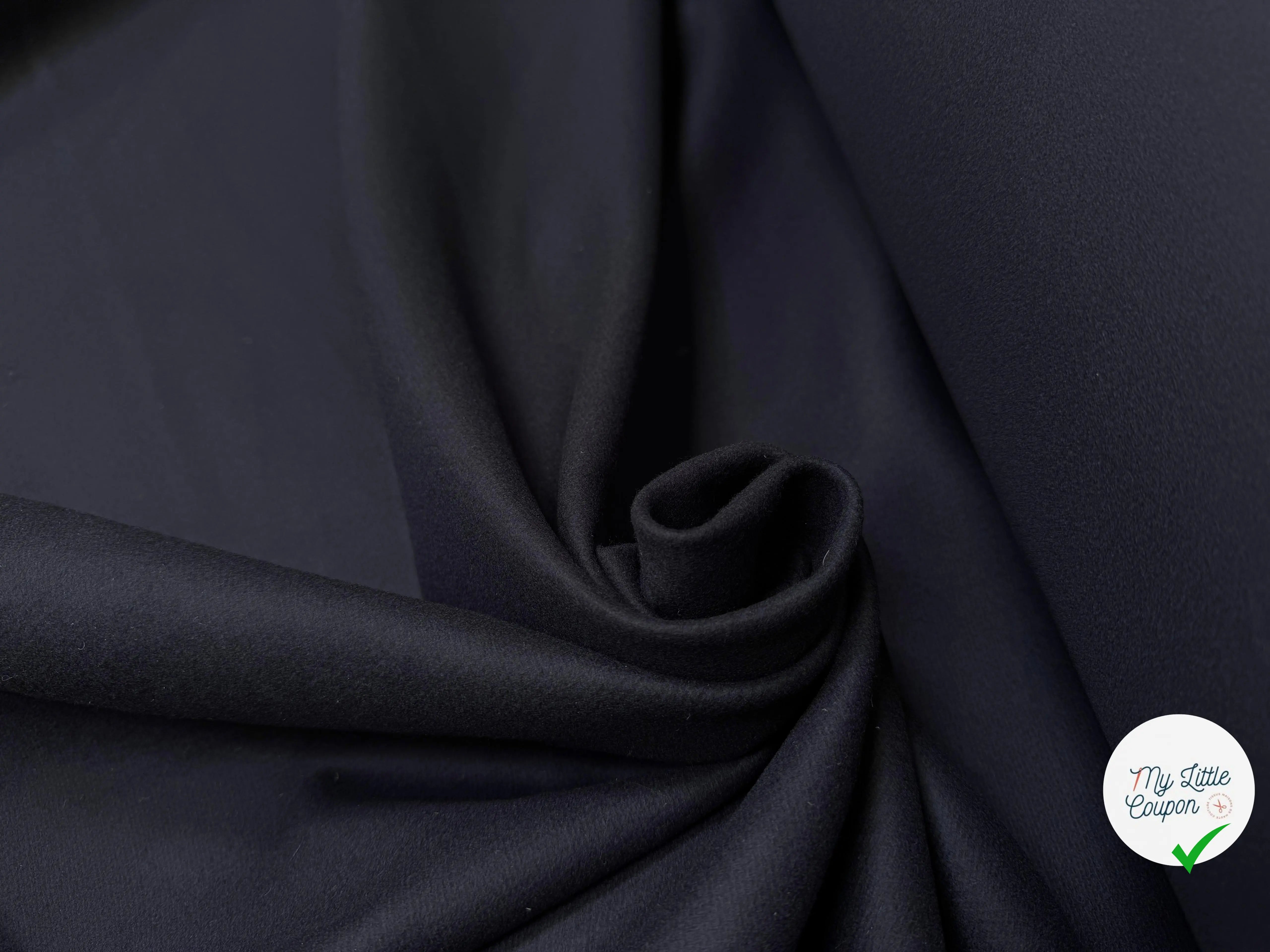 DRAP DE LAINE MANTEAU BLEU NUIT SUBLIME - My Little Coupon