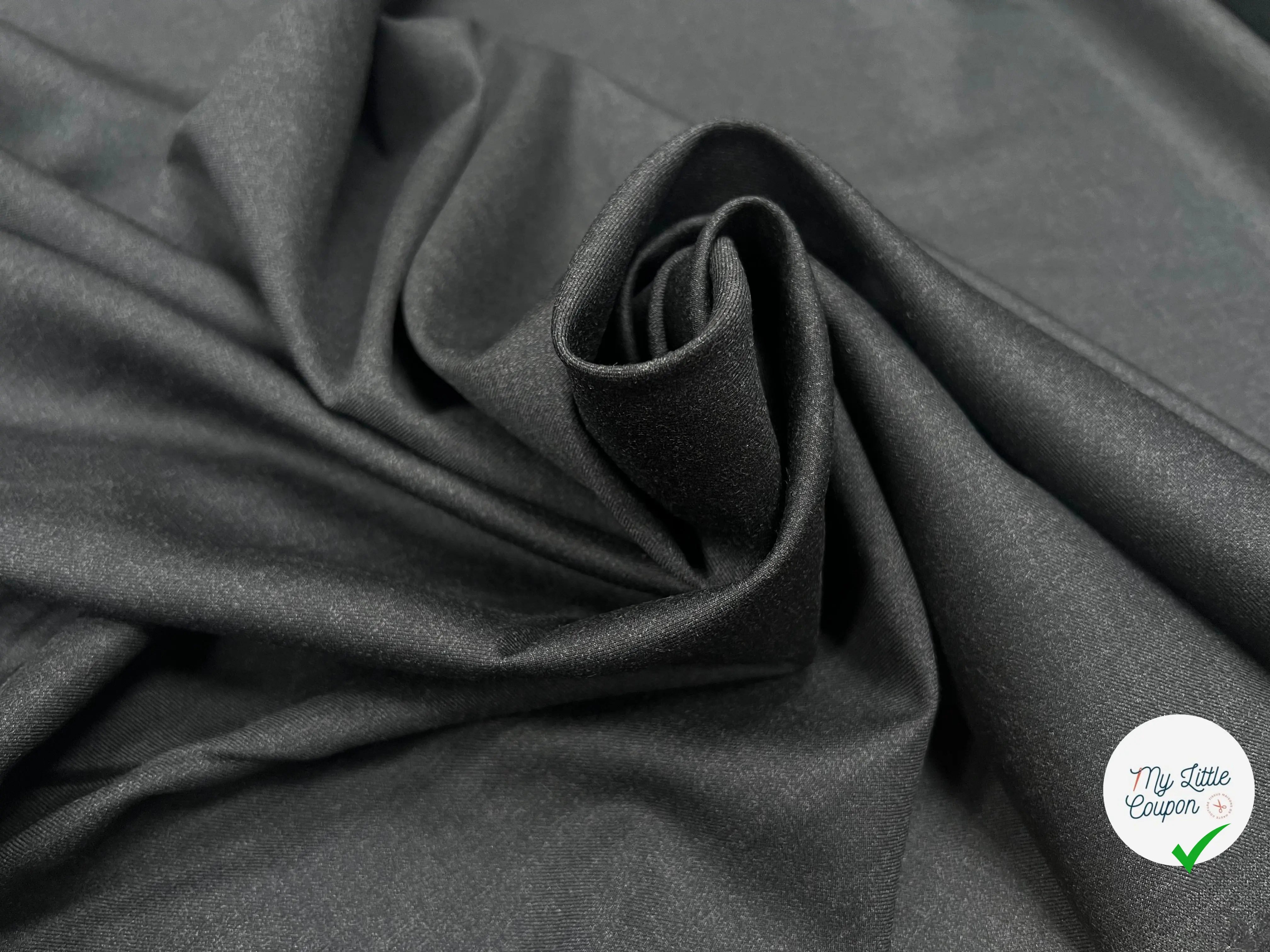 DRAPERIE 100% LAINE GRIS PROFOND UNI - My Little Coupon