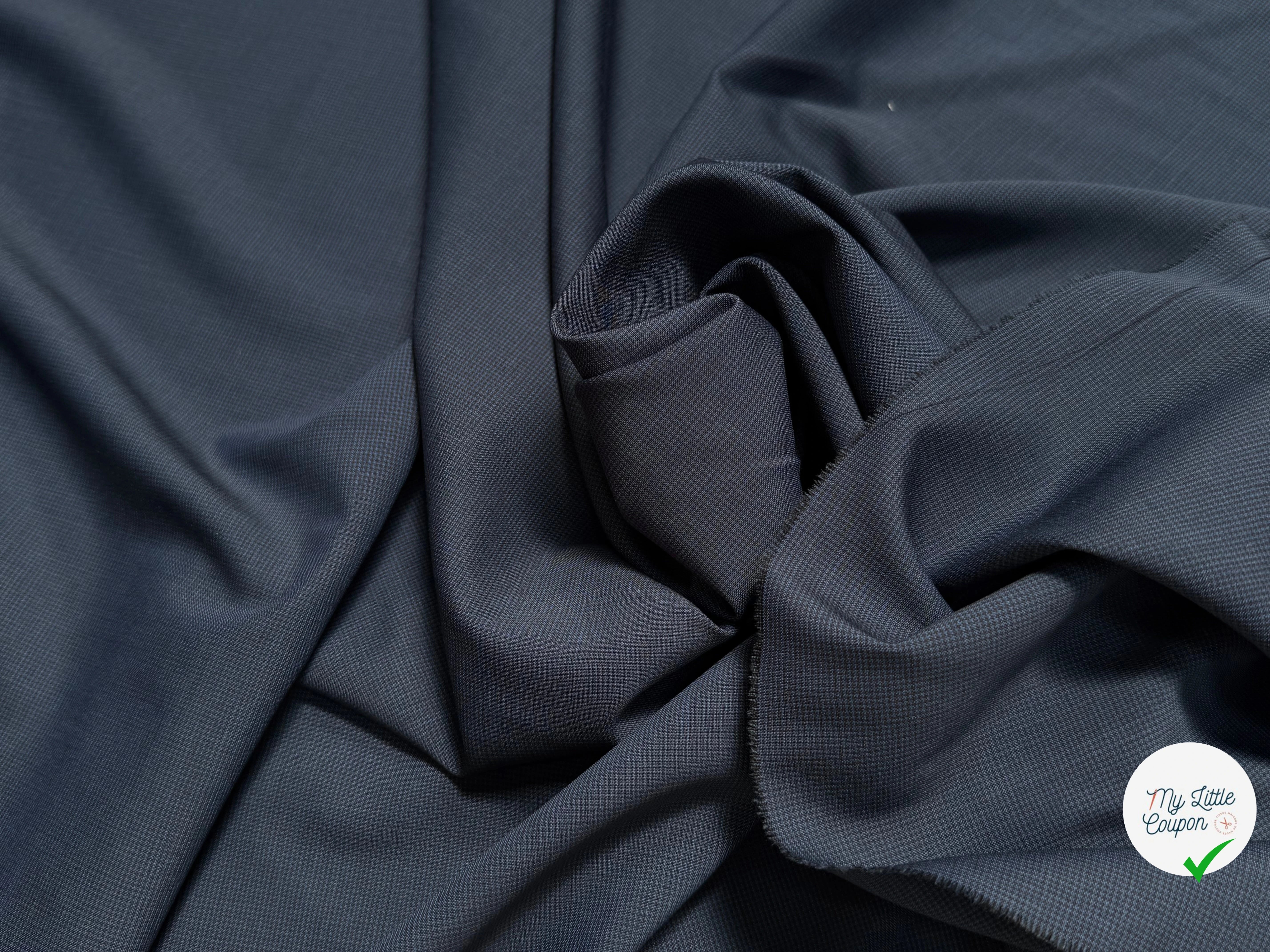DRAPERIE 100% LAINE VIERGE BLEU NUIT D’ÉTÉ - My Little Coupon