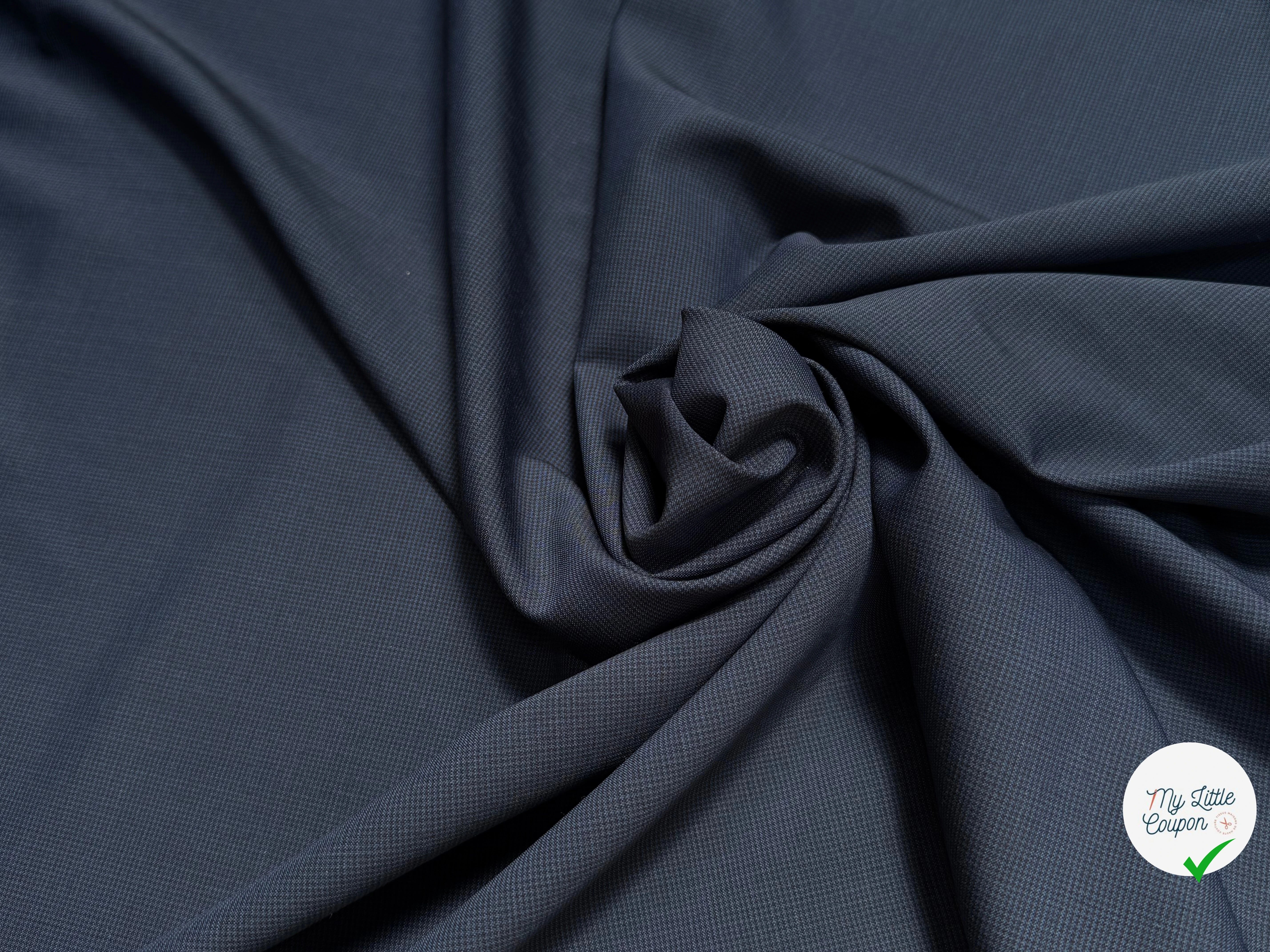 DRAPERIE 100% LAINE VIERGE BLEU NUIT D’ÉTÉ - My Little Coupon