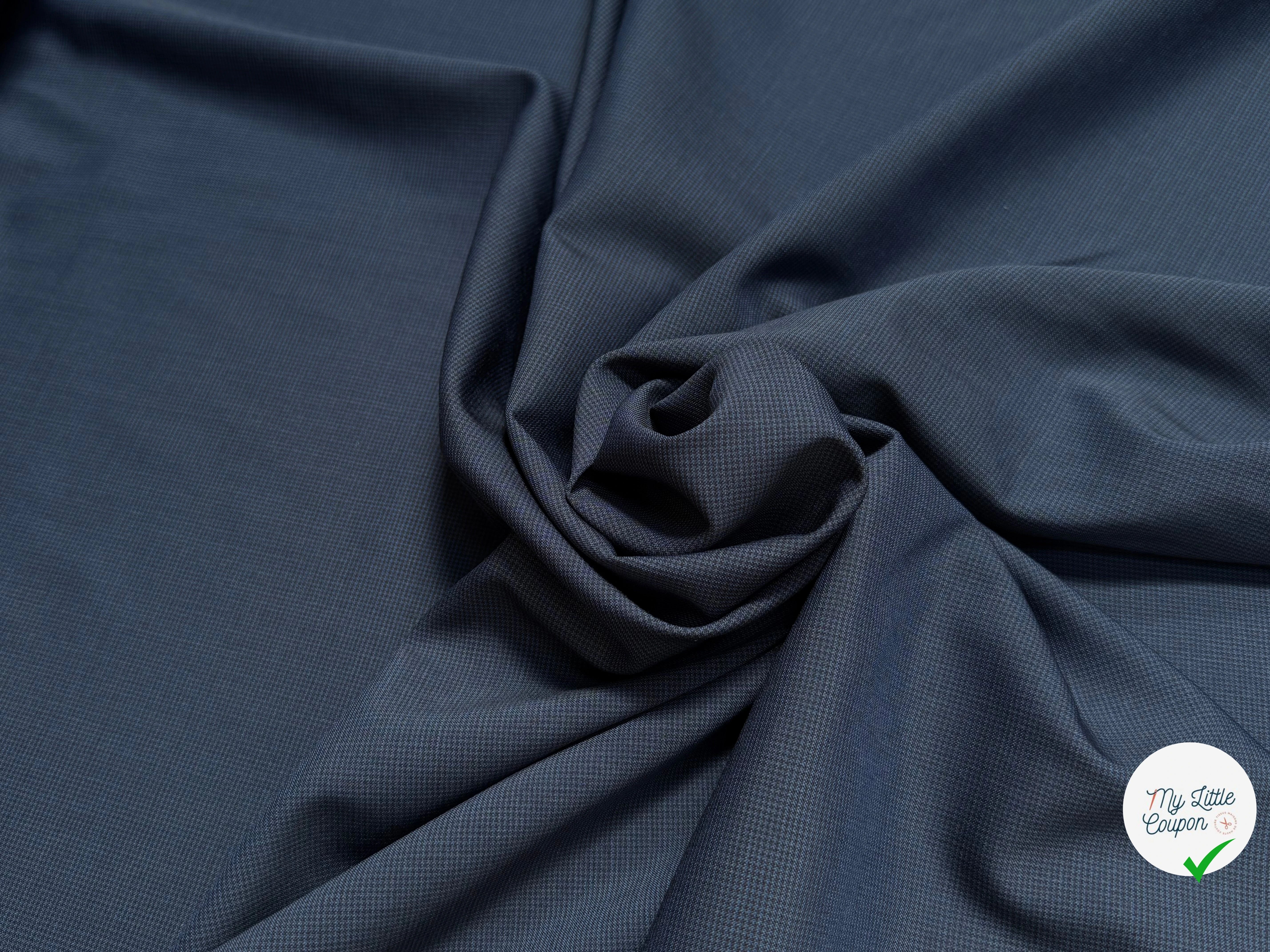 DRAPERIE 100% LAINE VIERGE BLEU NUIT D’ÉTÉ - My Little Coupon