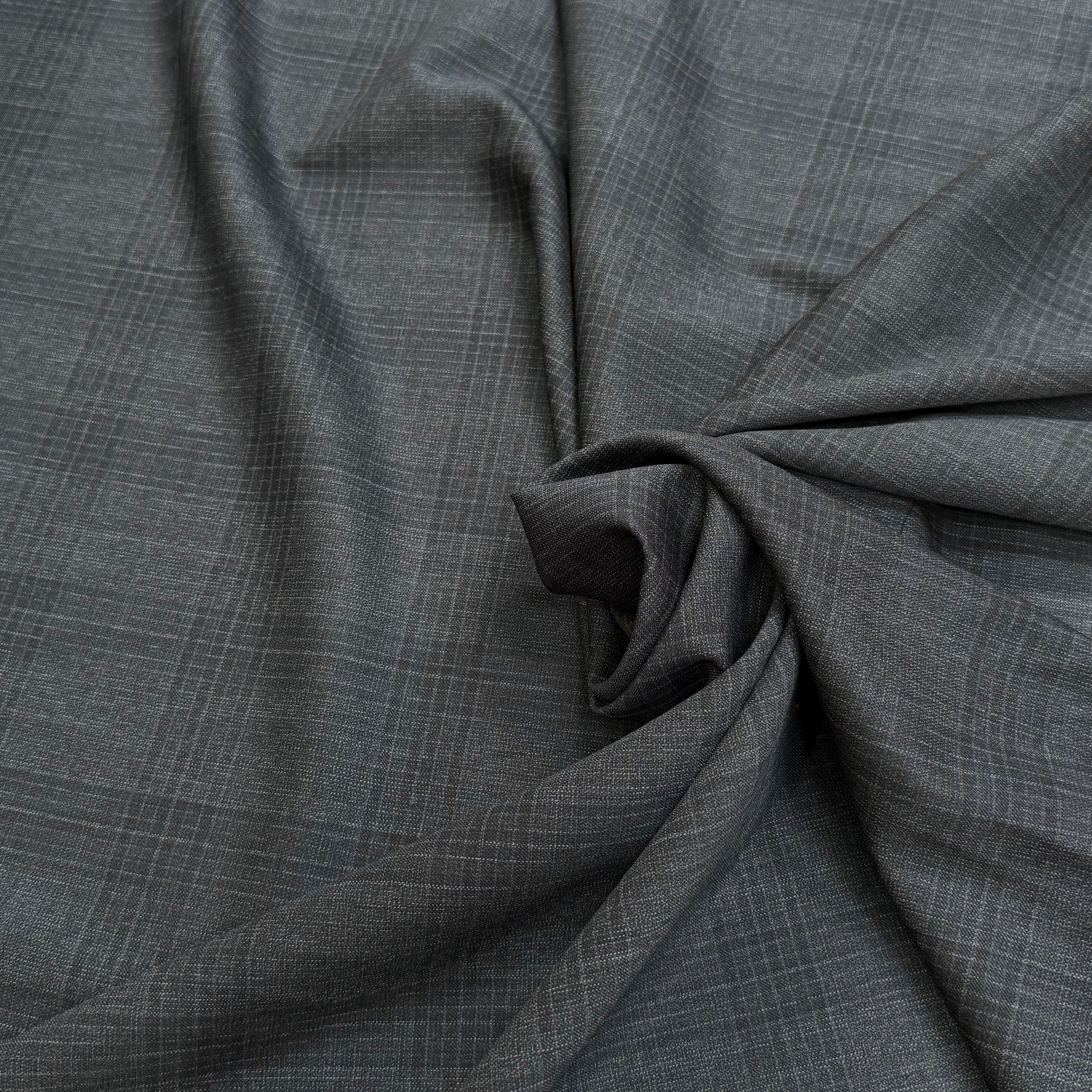 DRAPERIE 100% LAINE VIERGE ÉLÉGANTE À CARREAUX ANTHRACITE - My Little Coupon
