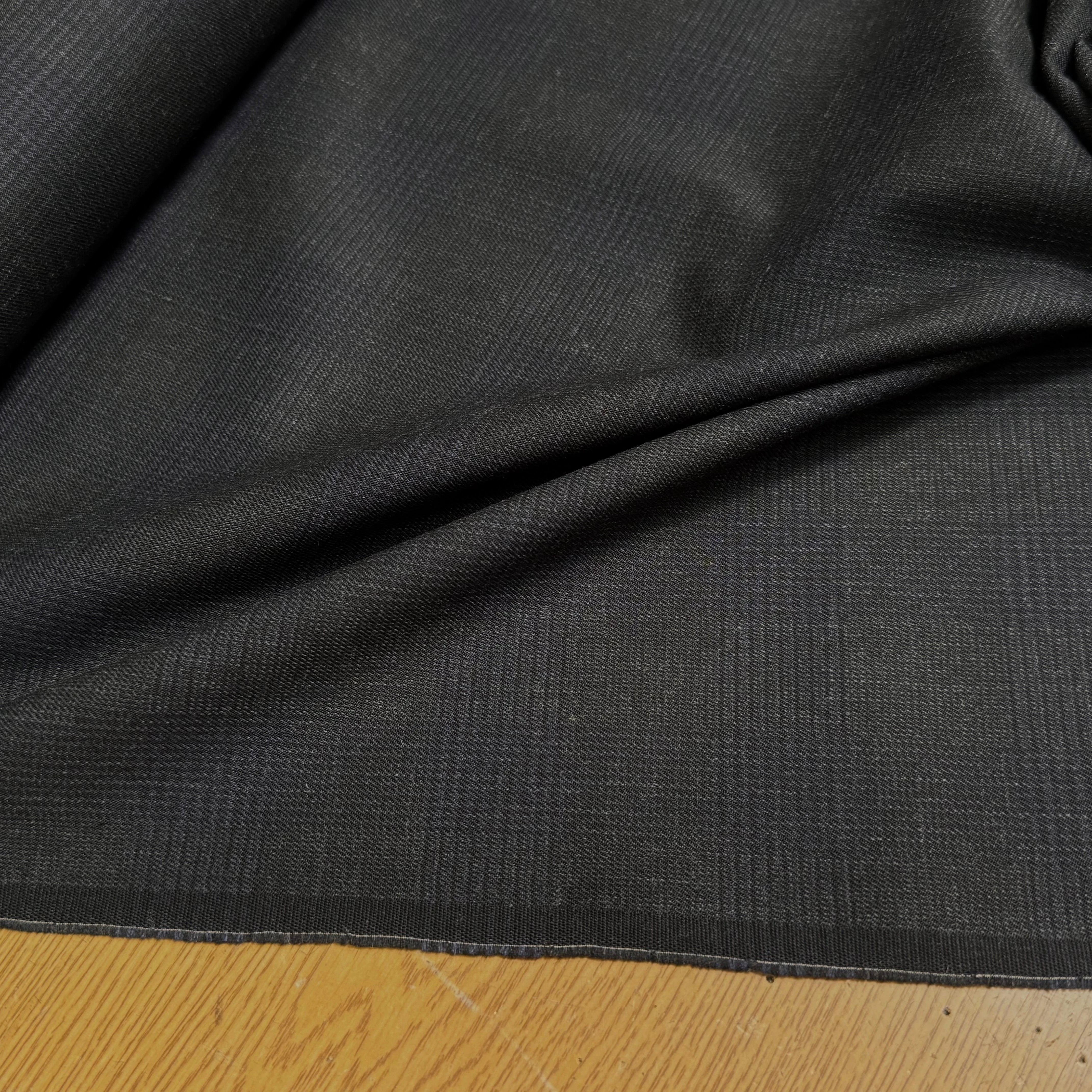 DRAPERIE 50% LAINE VIERGE TRÈS BELLE TENUE CARREAUX BLEU GRIS DEPERLANTE - My Little Coupon