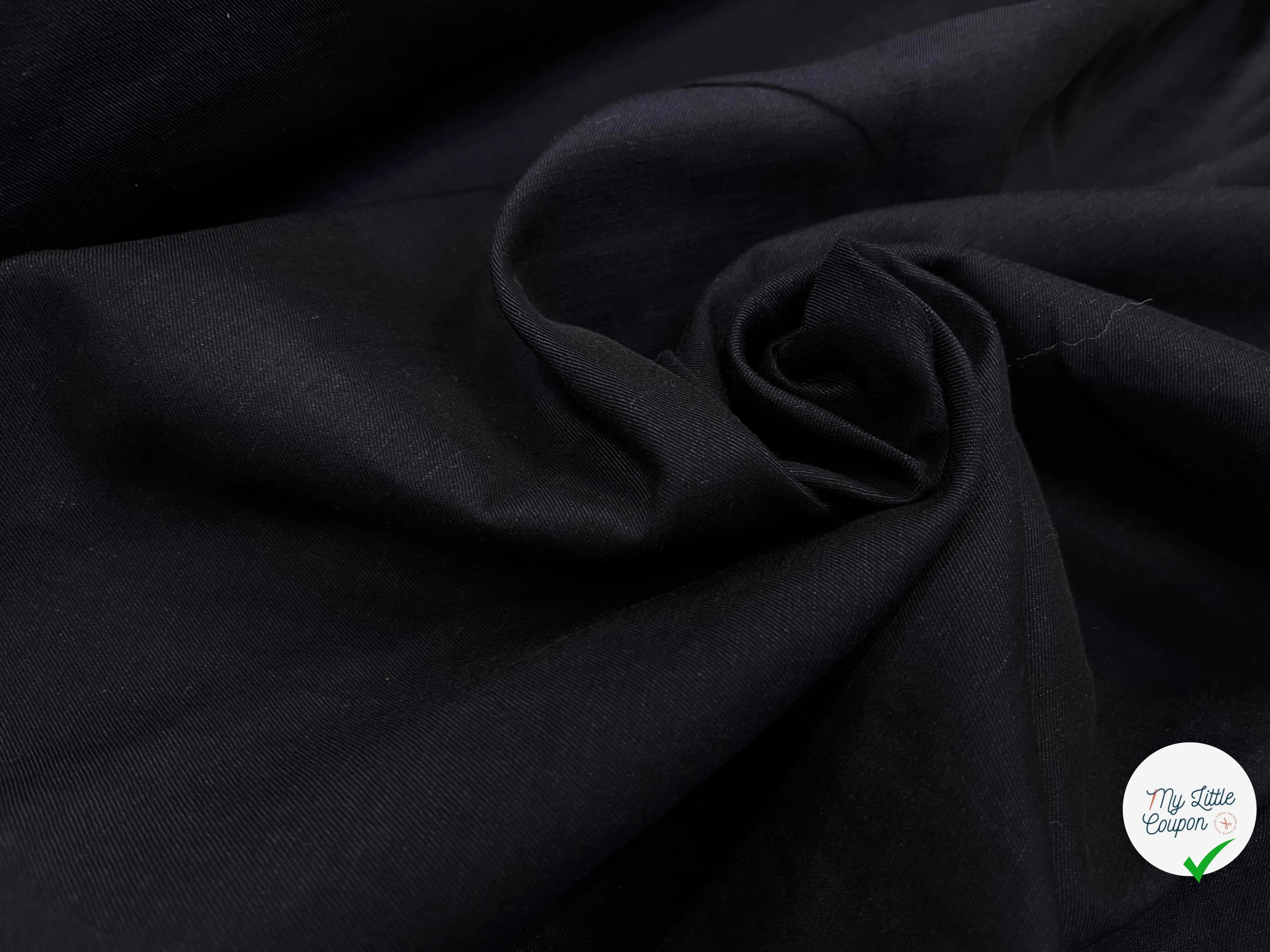 DRAPERIE COTON LIN BLEU MARINE SUPERBE - My Little Coupon