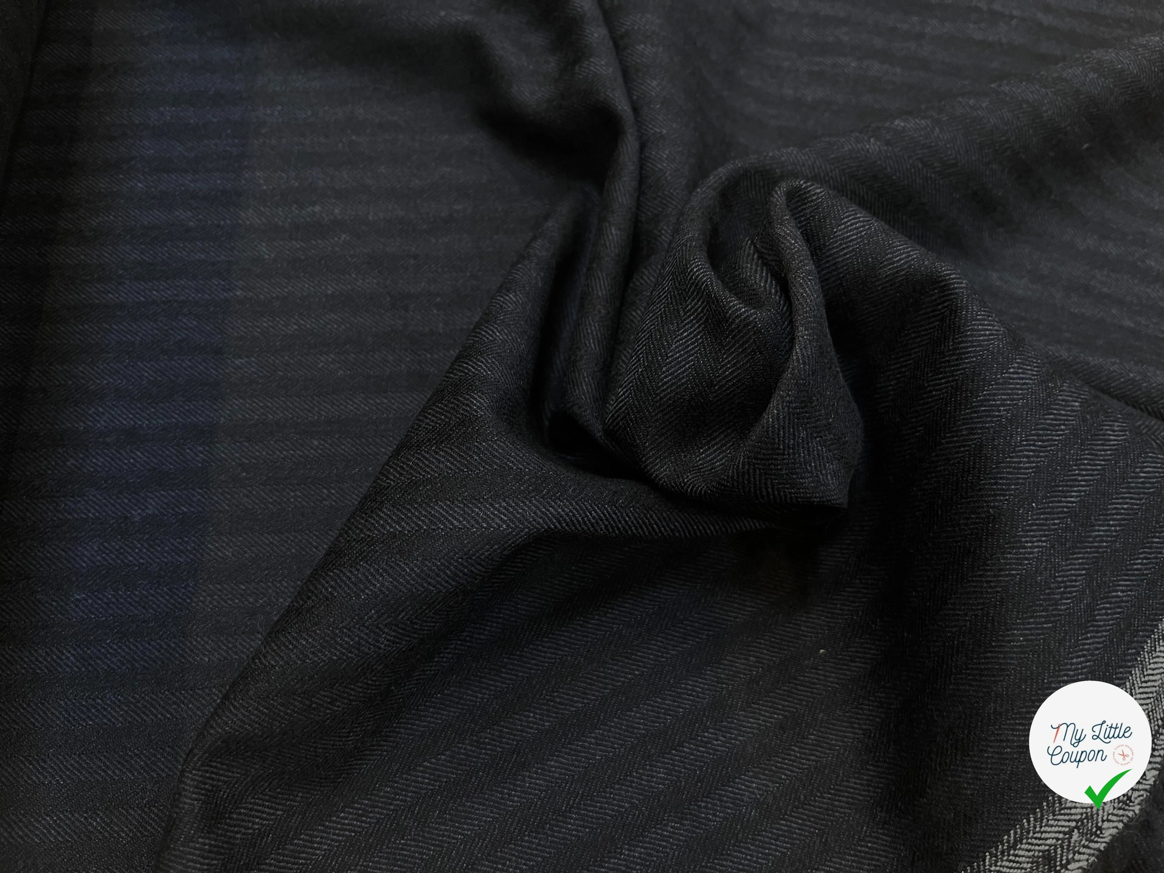 DRAPERIE DE LAINE À RAYURES NUIT GRIS - My Little Coupon
