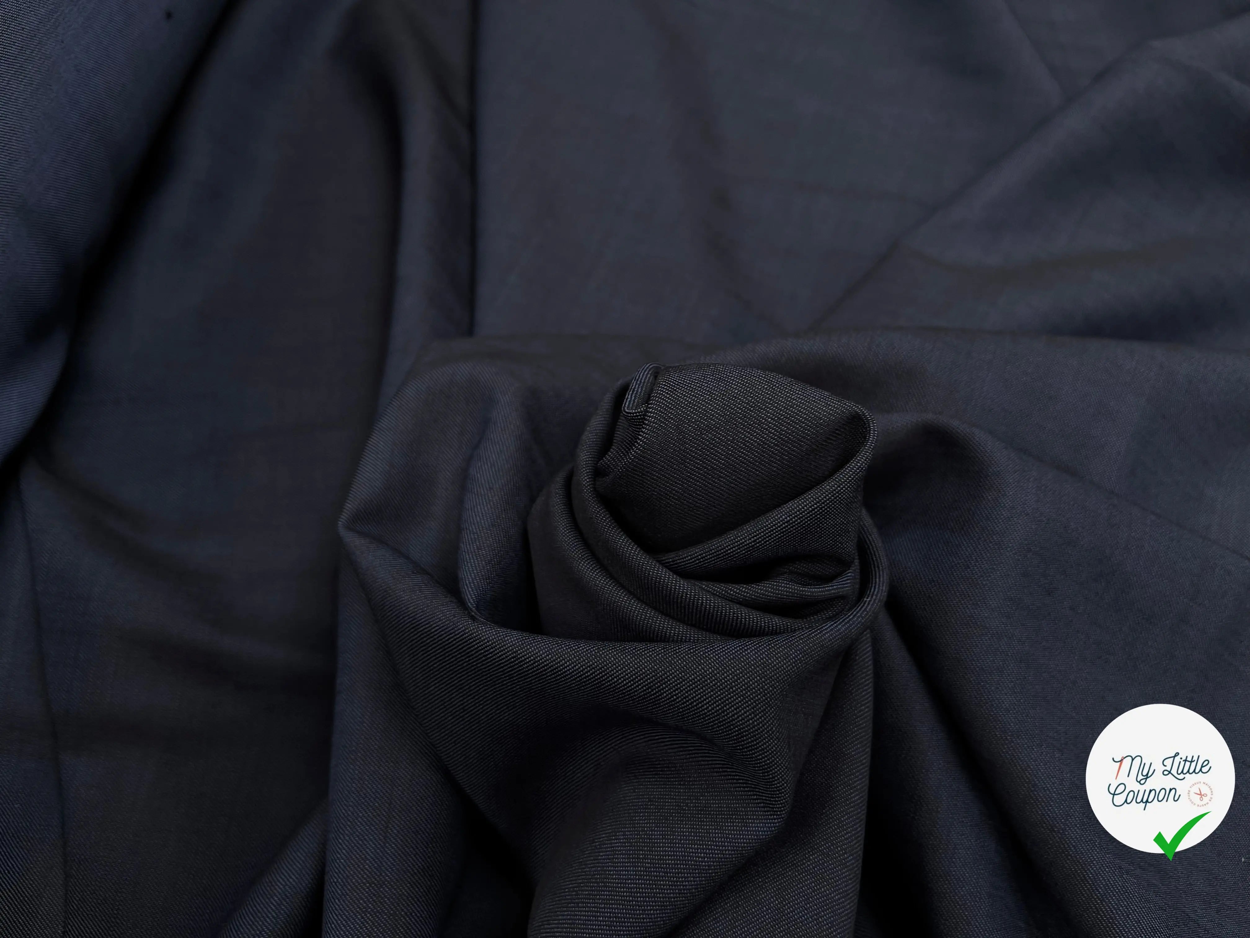 DRAPERIE DE LAINE BLEU GRIS STRETCH DEPERLANTE - My Little Coupon