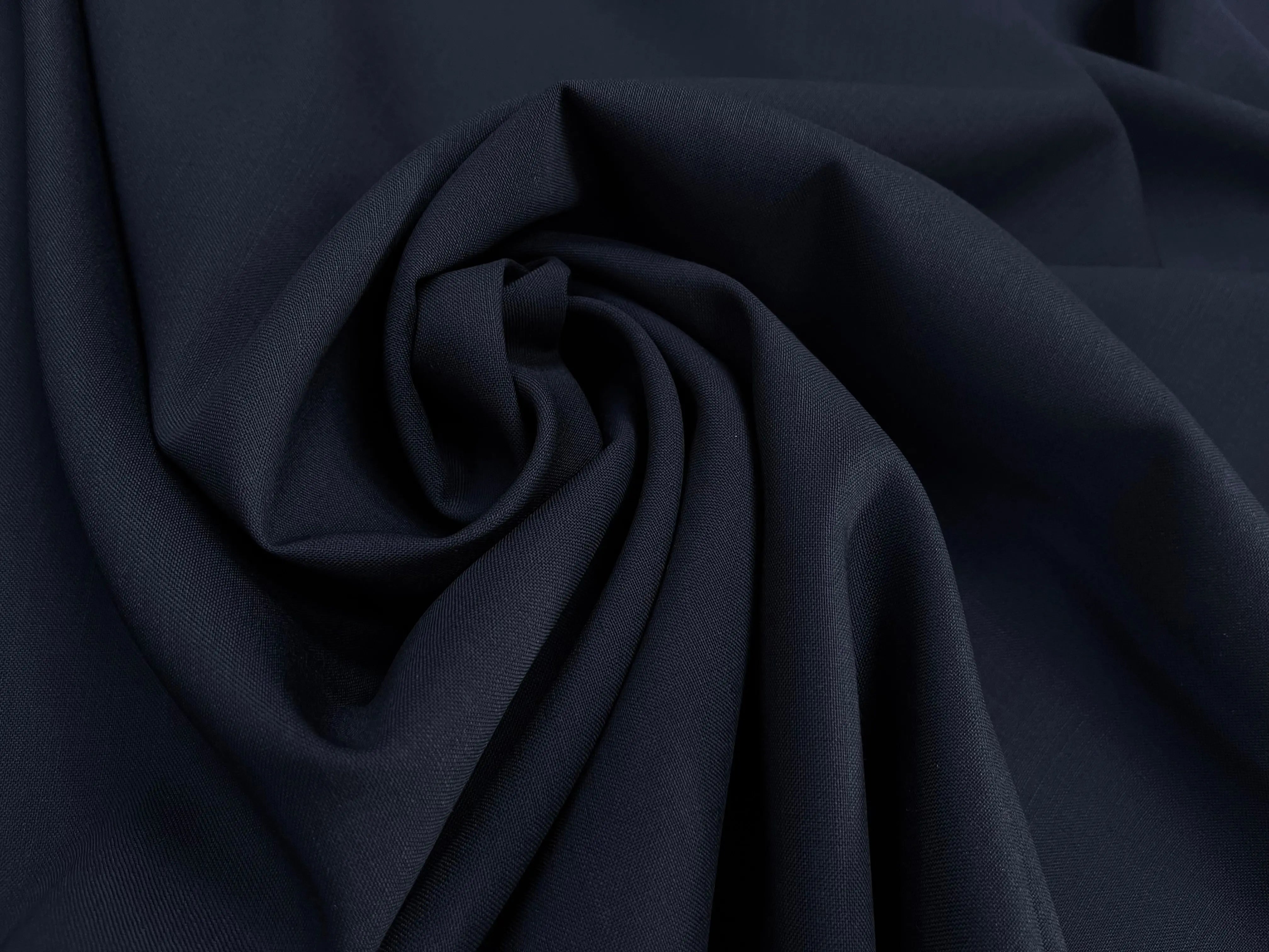 DRAPERIE DE LAINE BLEU MARINE EFFET LIN - My Little Coupon