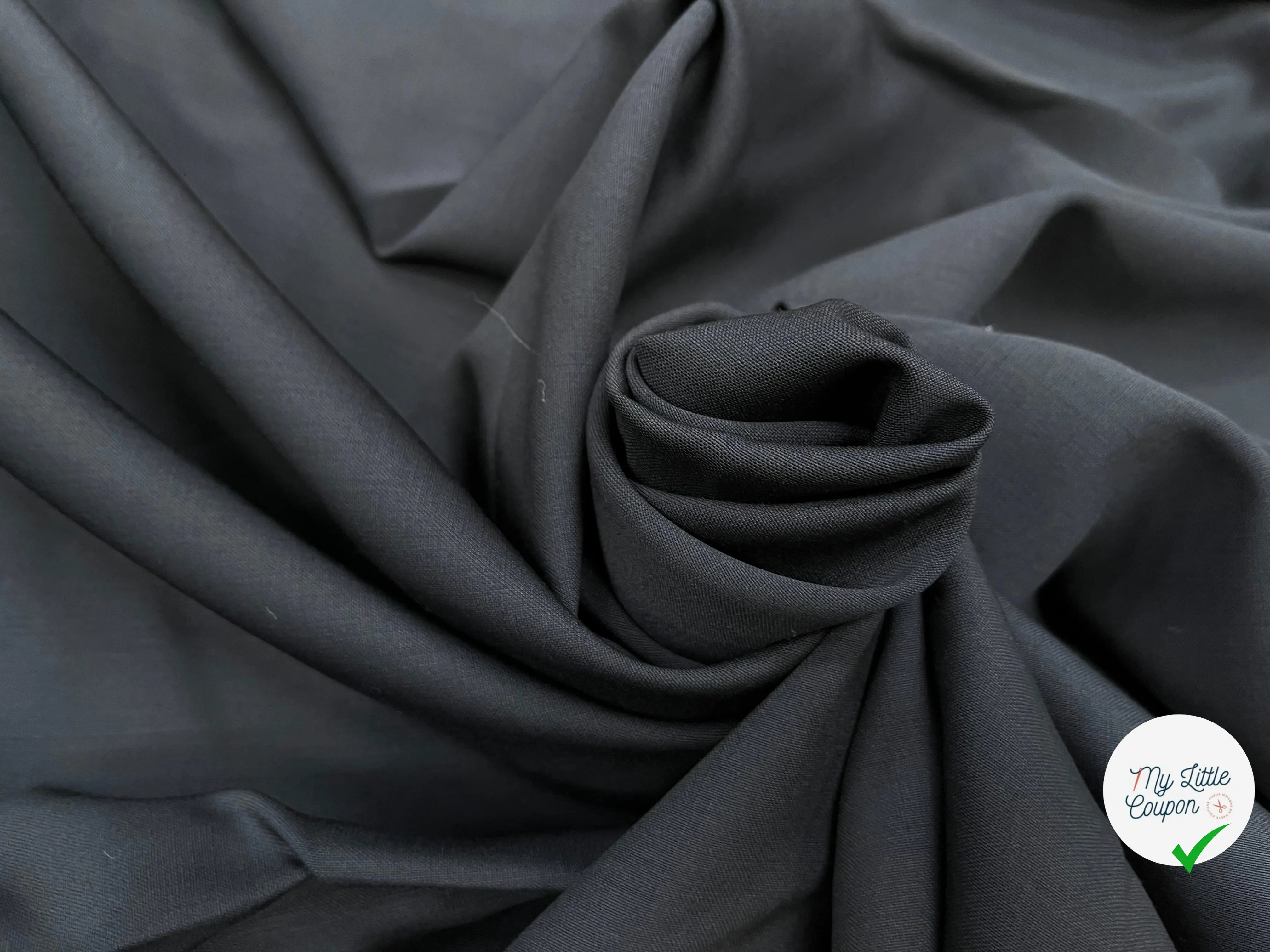 DRAPERIE DE LAINE BLEU NUIT DEPERLANTE - My Little Coupon