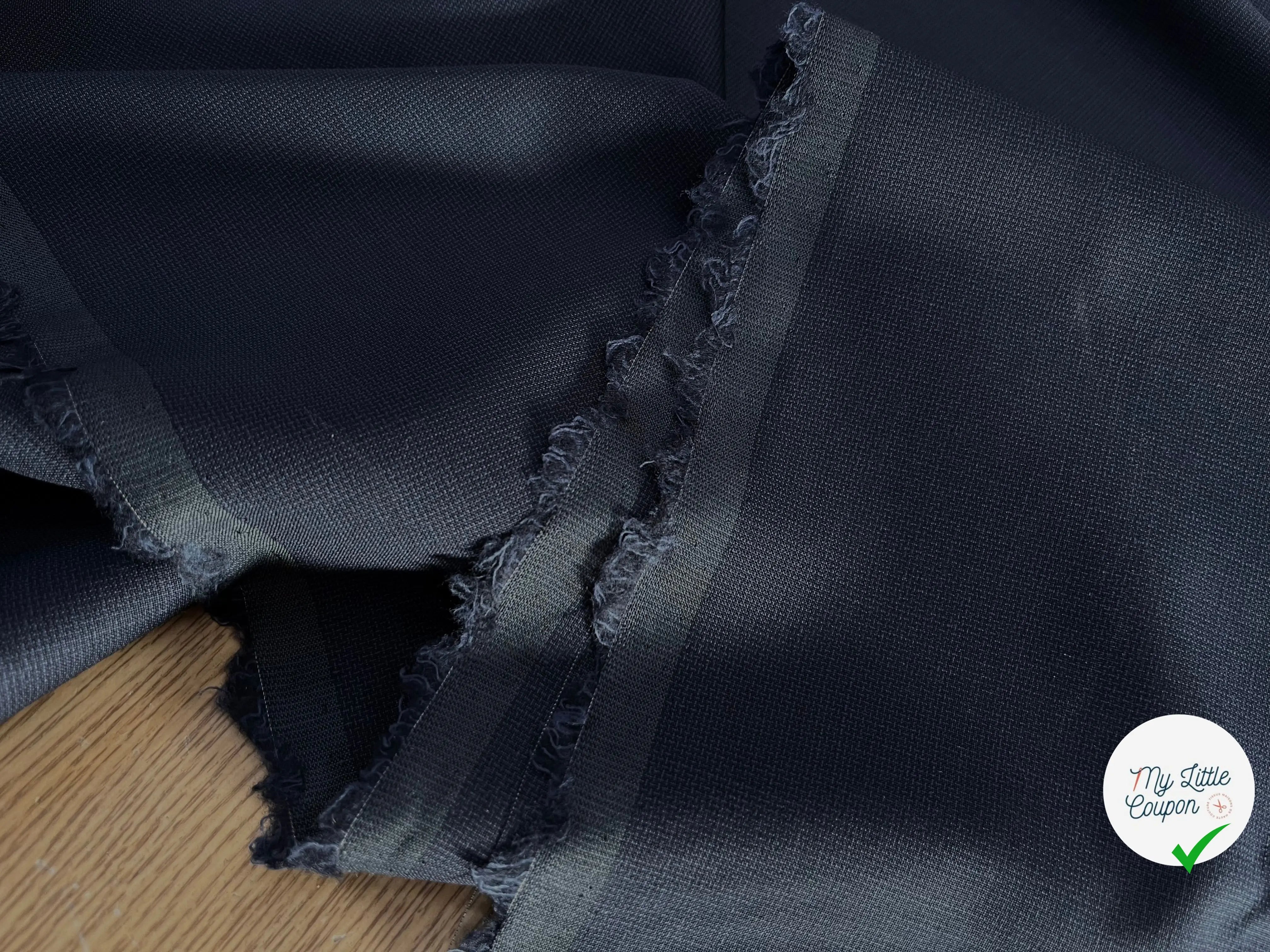DRAPERIE DE LAINE BLEU NUIT D'ÉTE DEPERLANTE - My Little Coupon