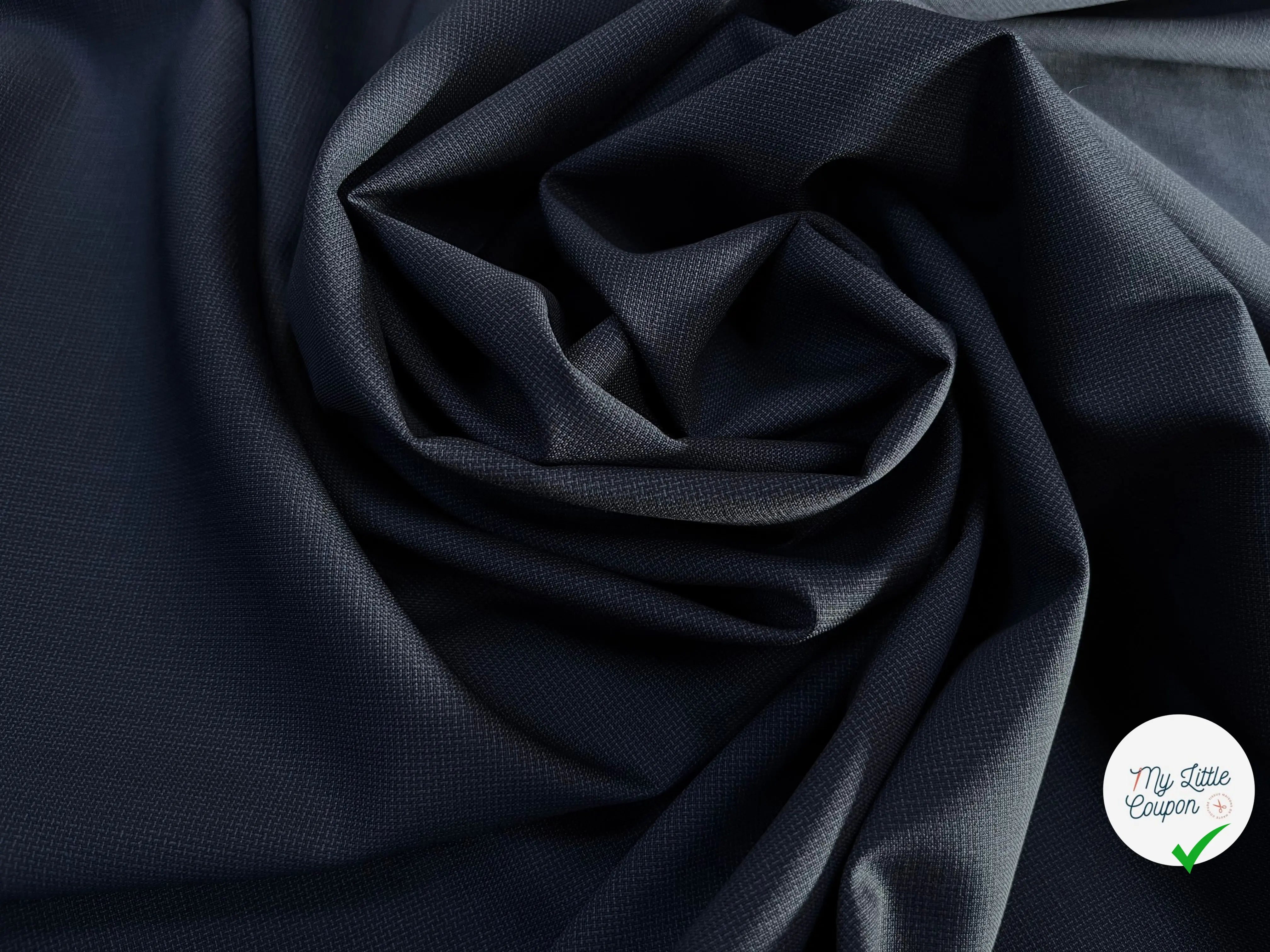DRAPERIE DE LAINE BLEU NUIT D'ÉTE DEPERLANTE - My Little Coupon