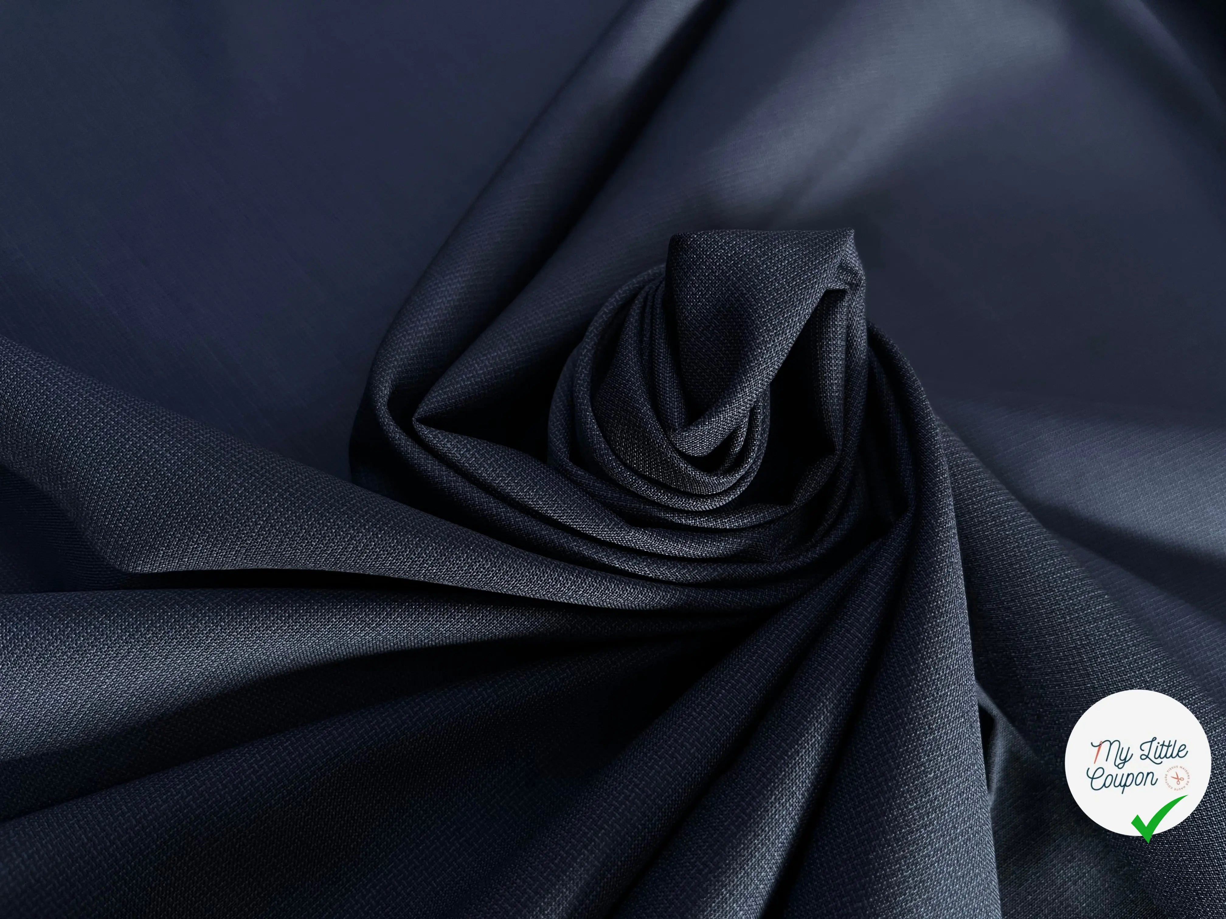 DRAPERIE DE LAINE BLEU NUIT D'ÉTE DEPERLANTE - My Little Coupon