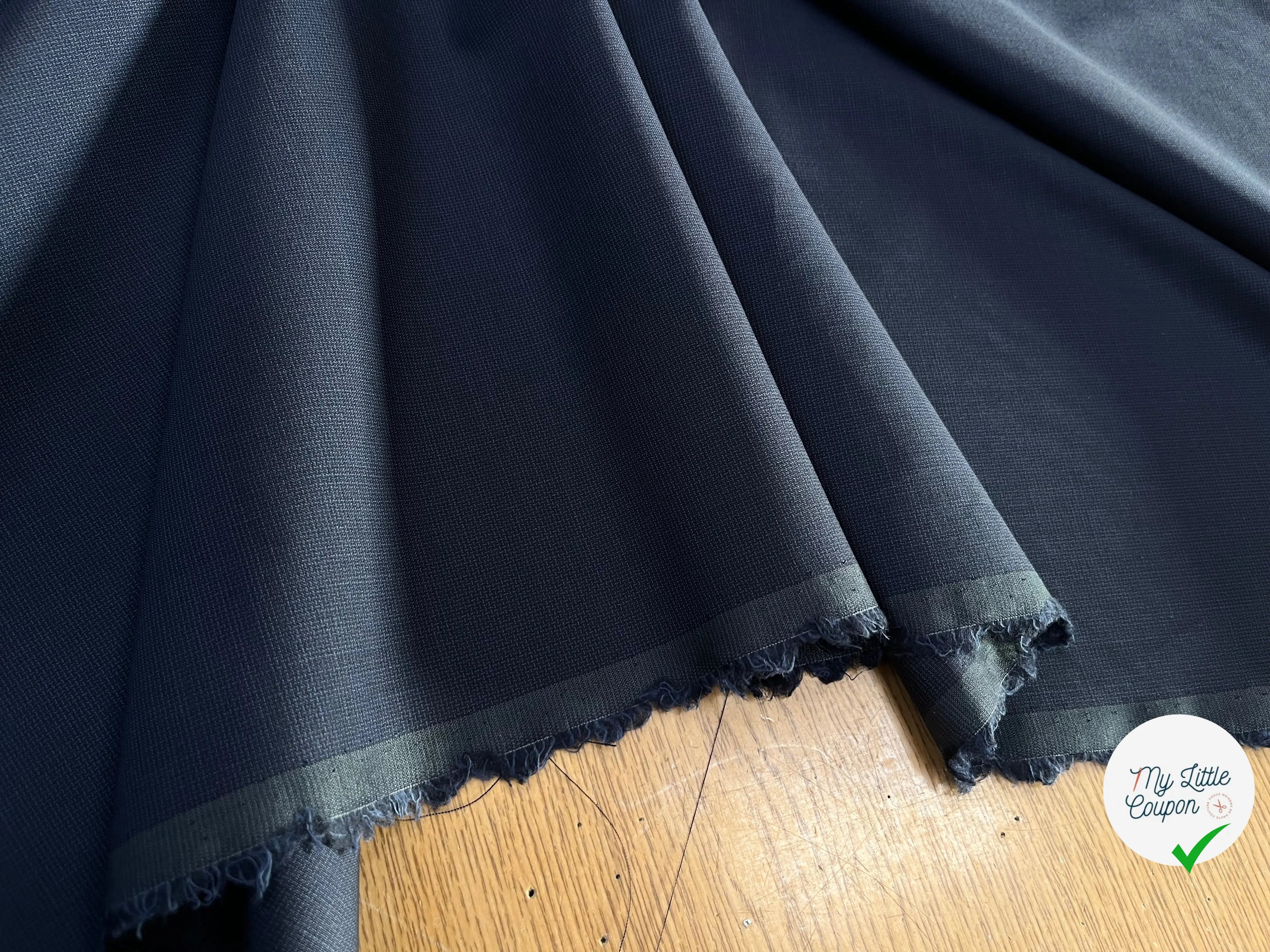 DRAPERIE DE LAINE BLEU NUIT D'ÉTE DEPERLANTE - My Little Coupon